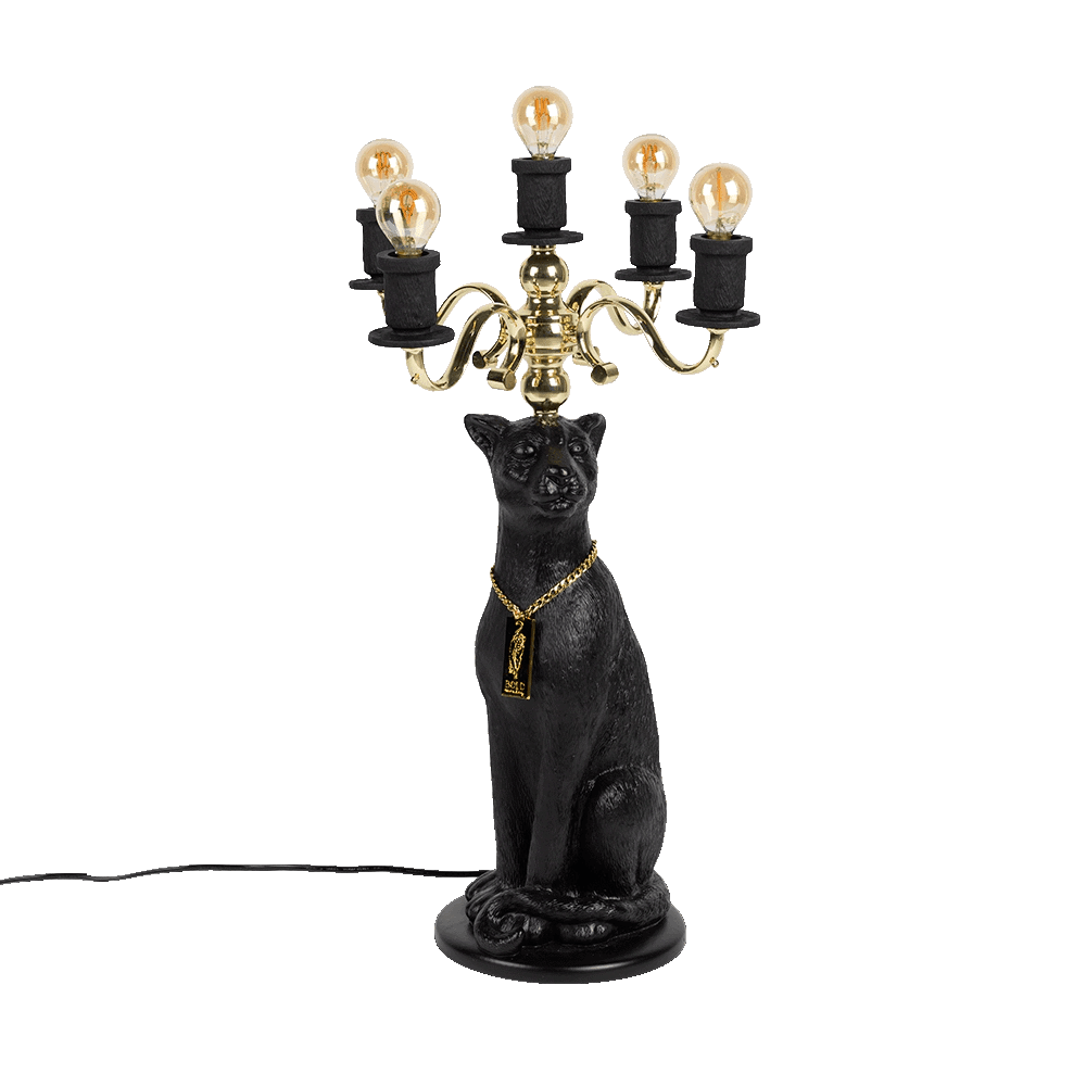 Lampa podłogowa PROUDLY CROWNED PANTHER czarny Bold Monkey Eye on Design