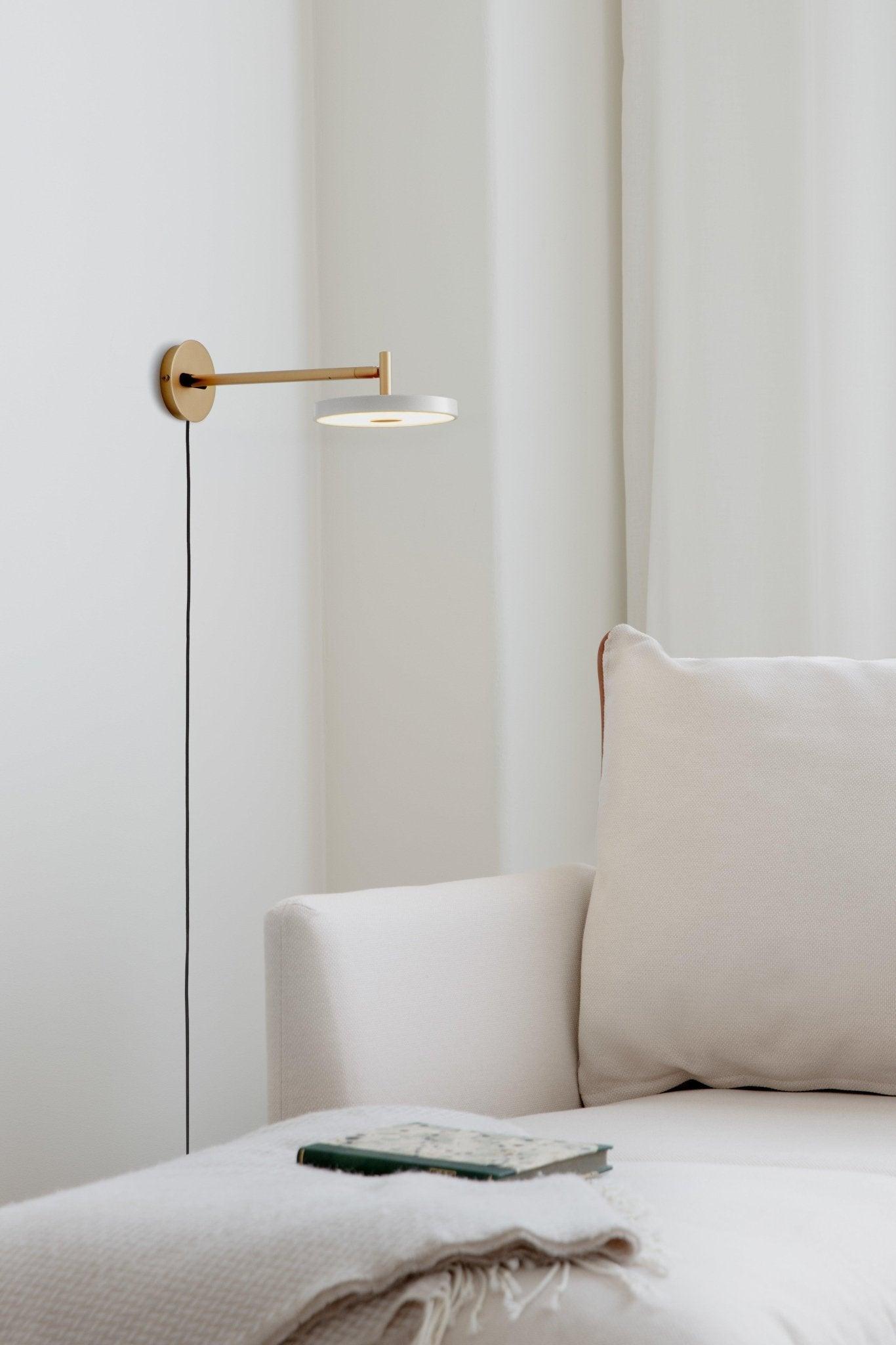 Lampa ścienna ASTERIA WALL jasnoszary ze ściemniaczem