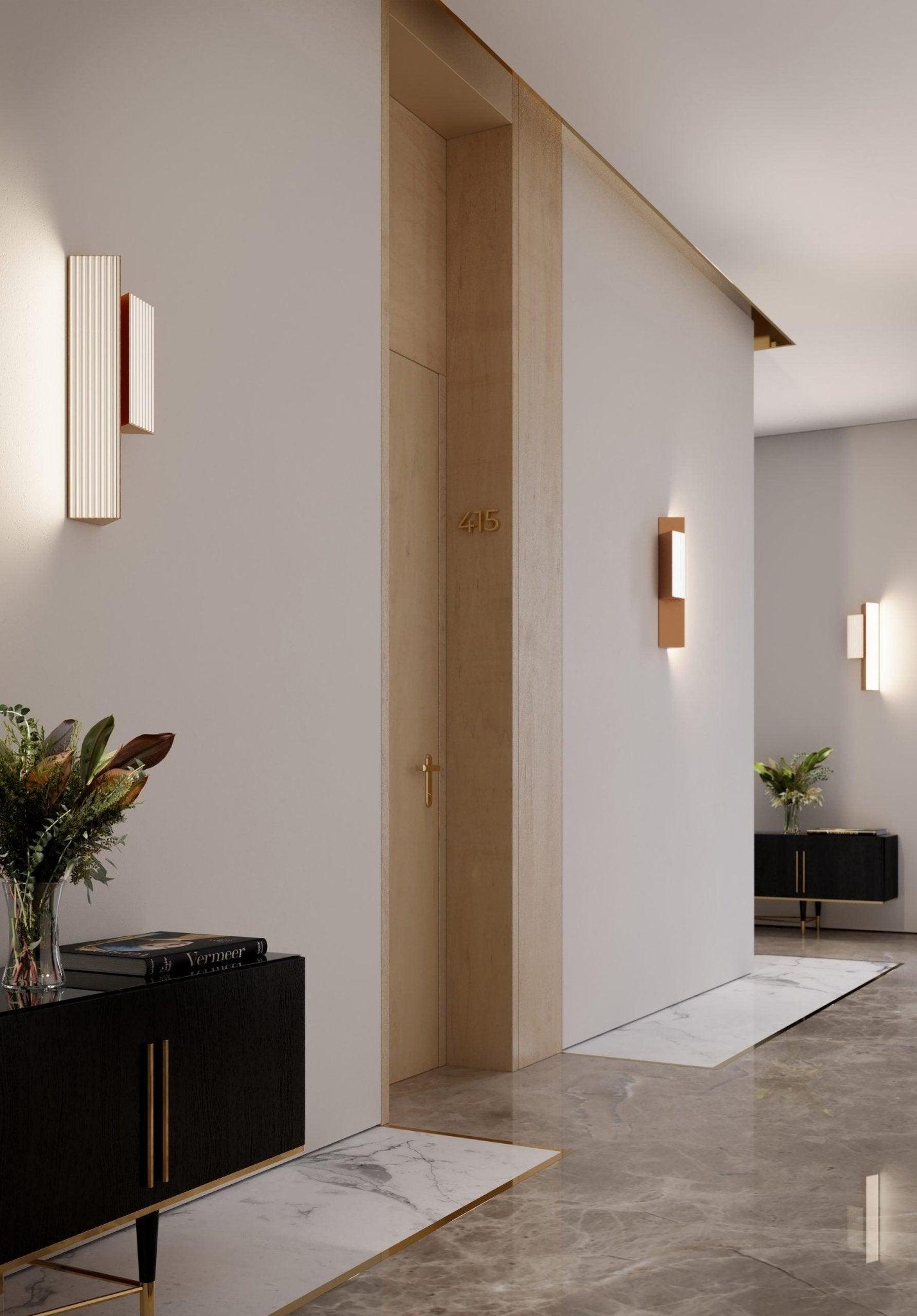 Lampa ścienna STICK DOUBLE satynowy złoty Contardi Eye on Design