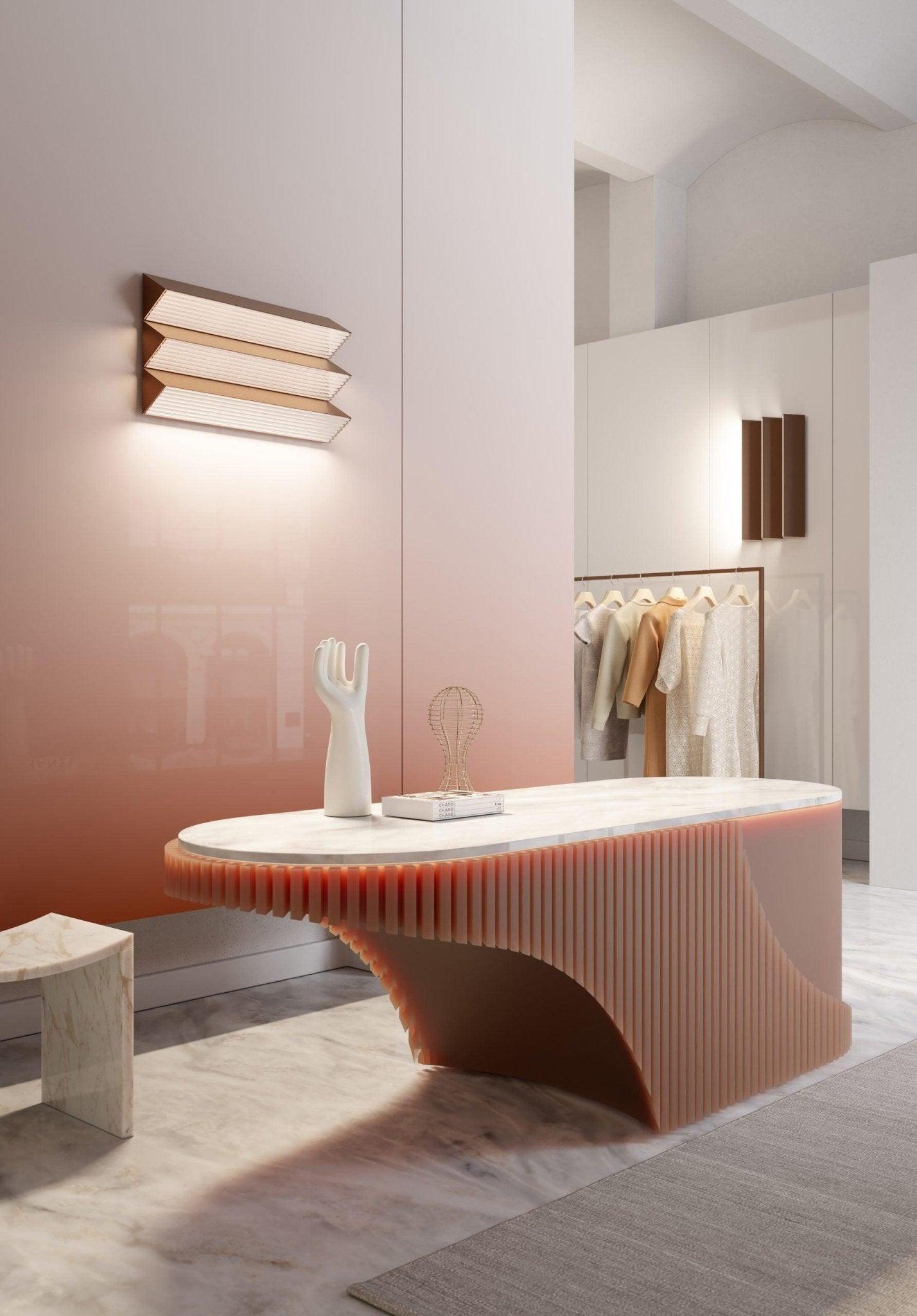 Lampa ścienna STICK TRIO satynowy złoty Contardi Eye on Design