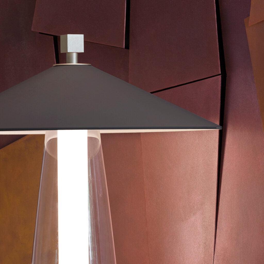 Lampa stołowa ASIA antracytowy – szkło