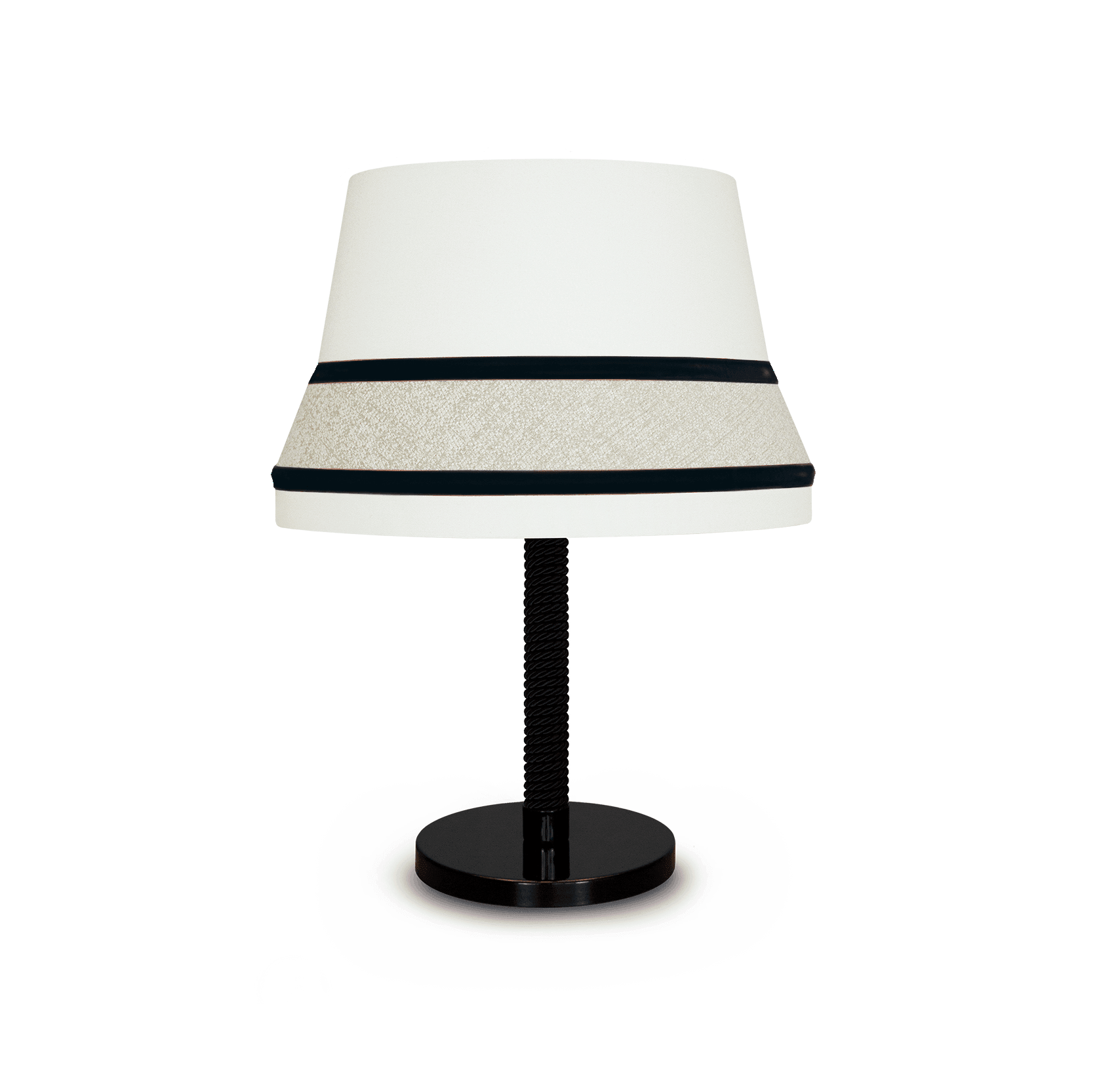 Lampa stołowa AUDREY biały z czarnym wykończeniem Contardi M bez opcji ściemniania Eye on Design