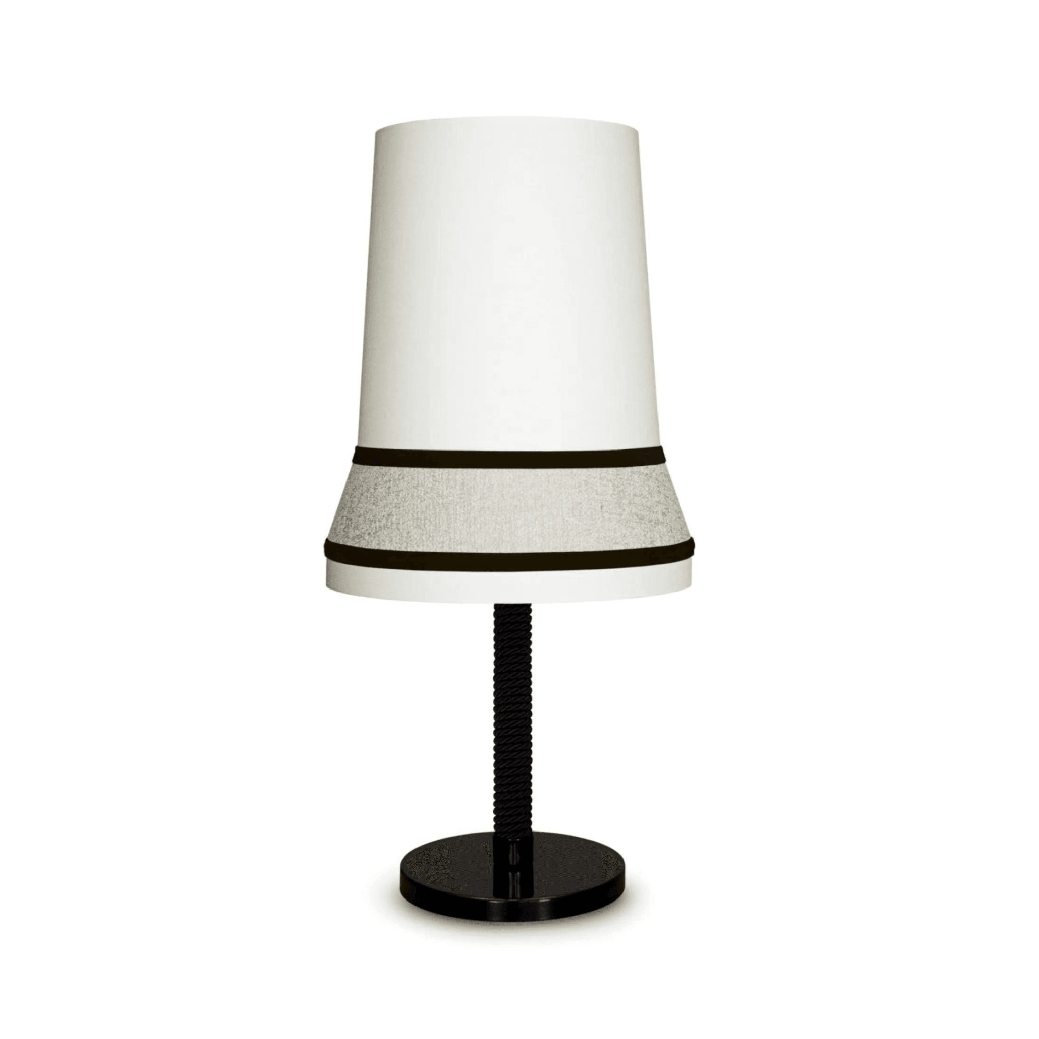 Lampa stołowa AUDREY biały z czarnym wykończeniem Contardi L bez opcji ściemniania Eye on Design