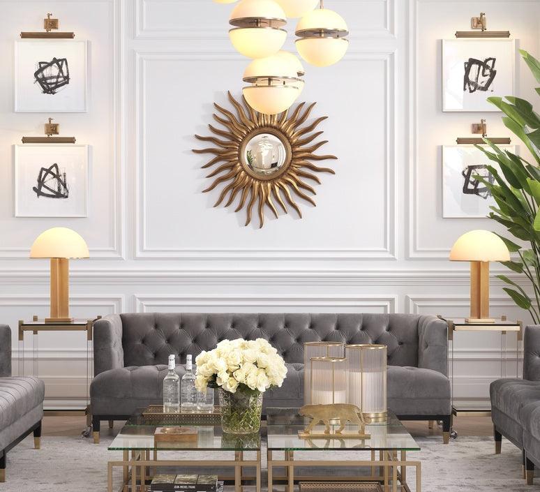 Lampa stołowa BERKLEY mosiężny z białym kloszem Eichholtz Eye on Design