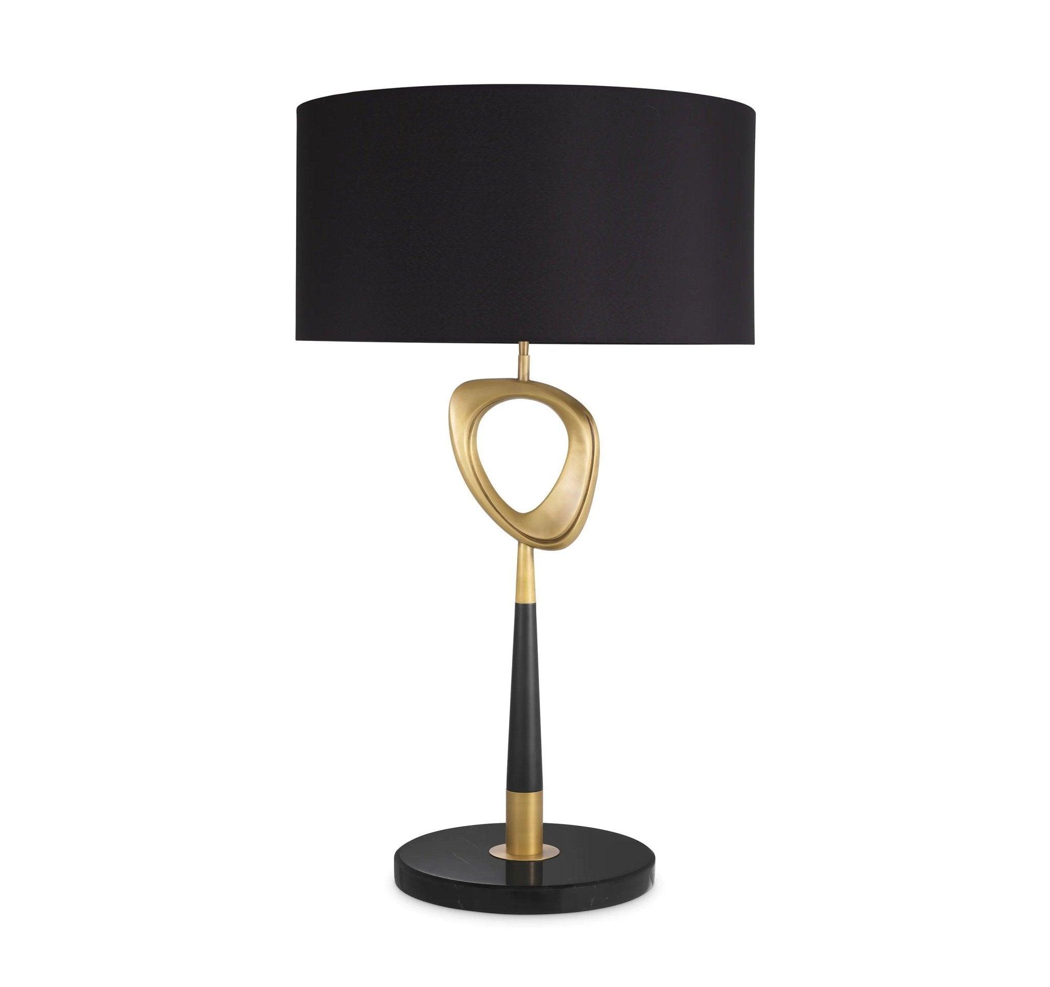 Lampa stołowa CELINE czarny z mosiężnym wykończeniem Eichholtz Eye on Design