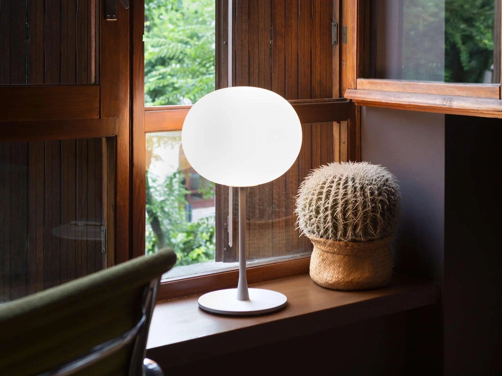 Lampa stołowa GLO-BALL TABLE srebrny – szkło