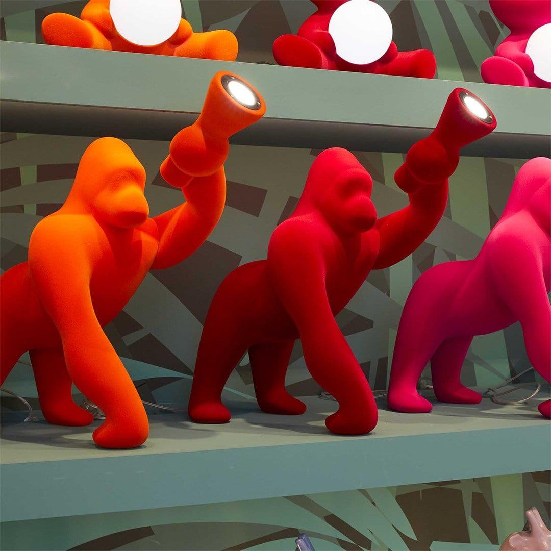 Lampa stołowa KONG VELVET czerwony Qeeboo Eye on Design