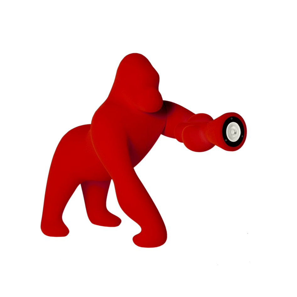 Lampa stołowa KONG VELVET czerwony Qeeboo Eye on Design