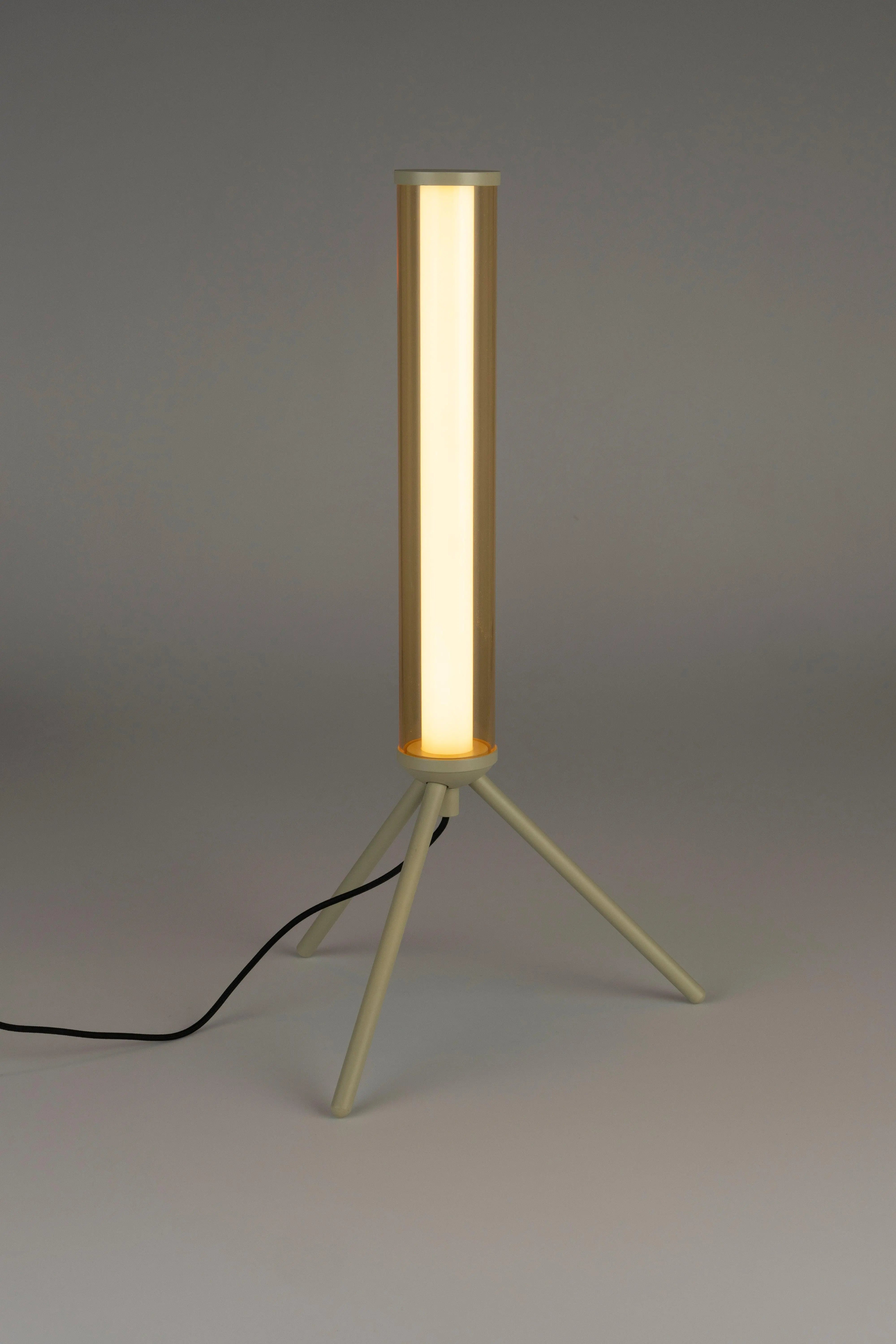 Lampa stołowa SCOTTY beżowy – bawełna i szkło