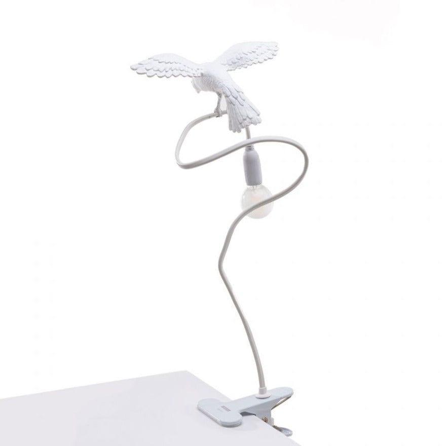 Lampa stołowa z zaciskiem SPARROW CRUISING biały – Seletti
