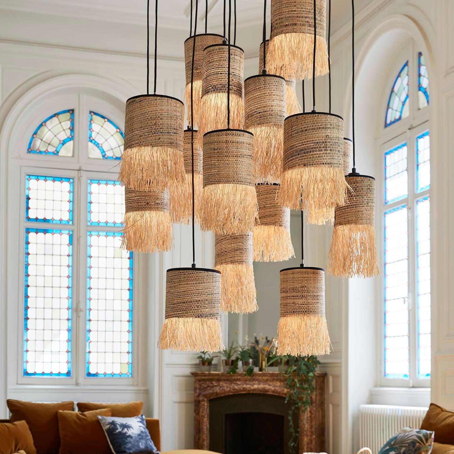 Lampa sufitowa FORMENTERA 16L bananowiec i rafia Market Set Eye on Design