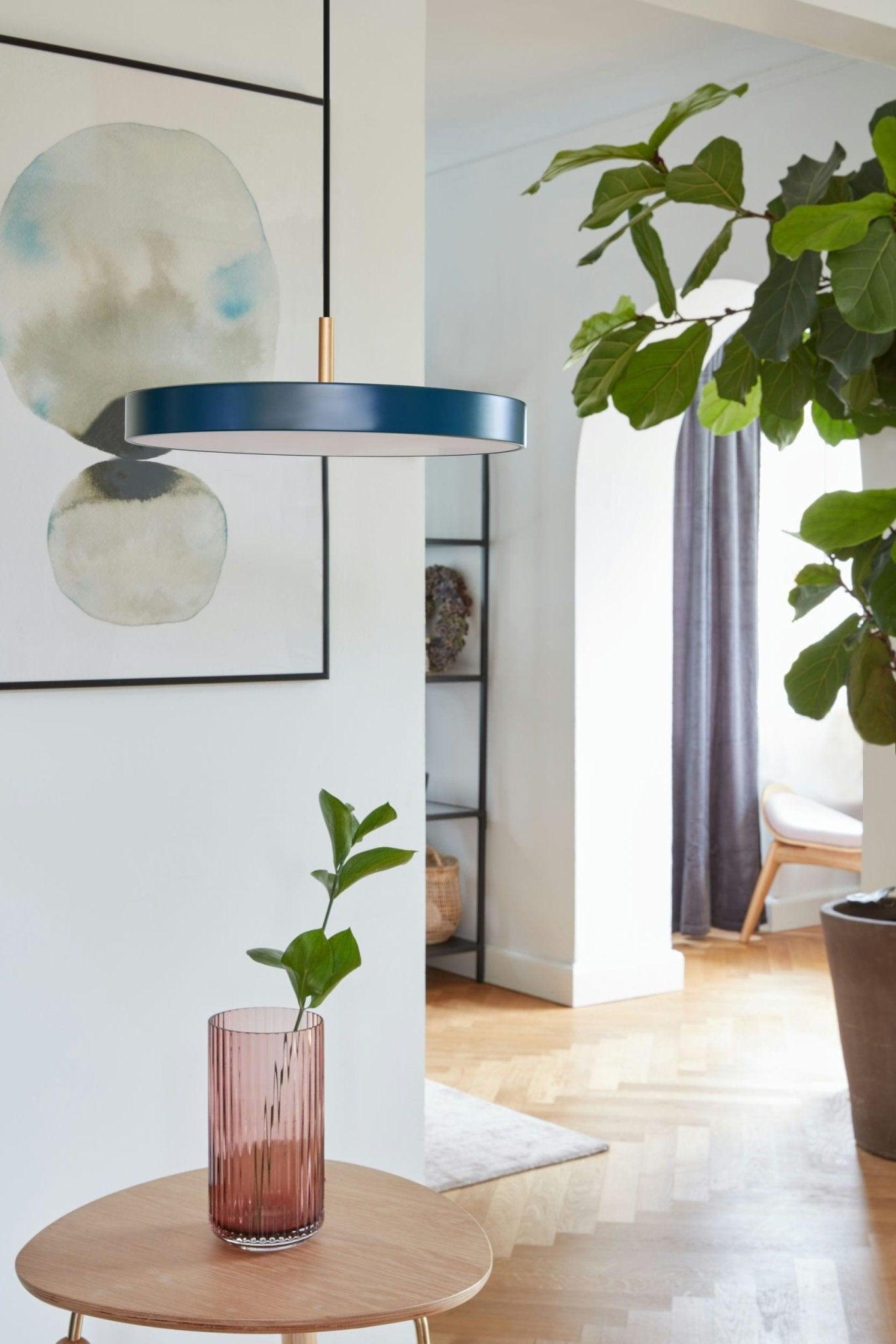 Lampa wisząca ASTERIA niebieski ze ściemniaczem