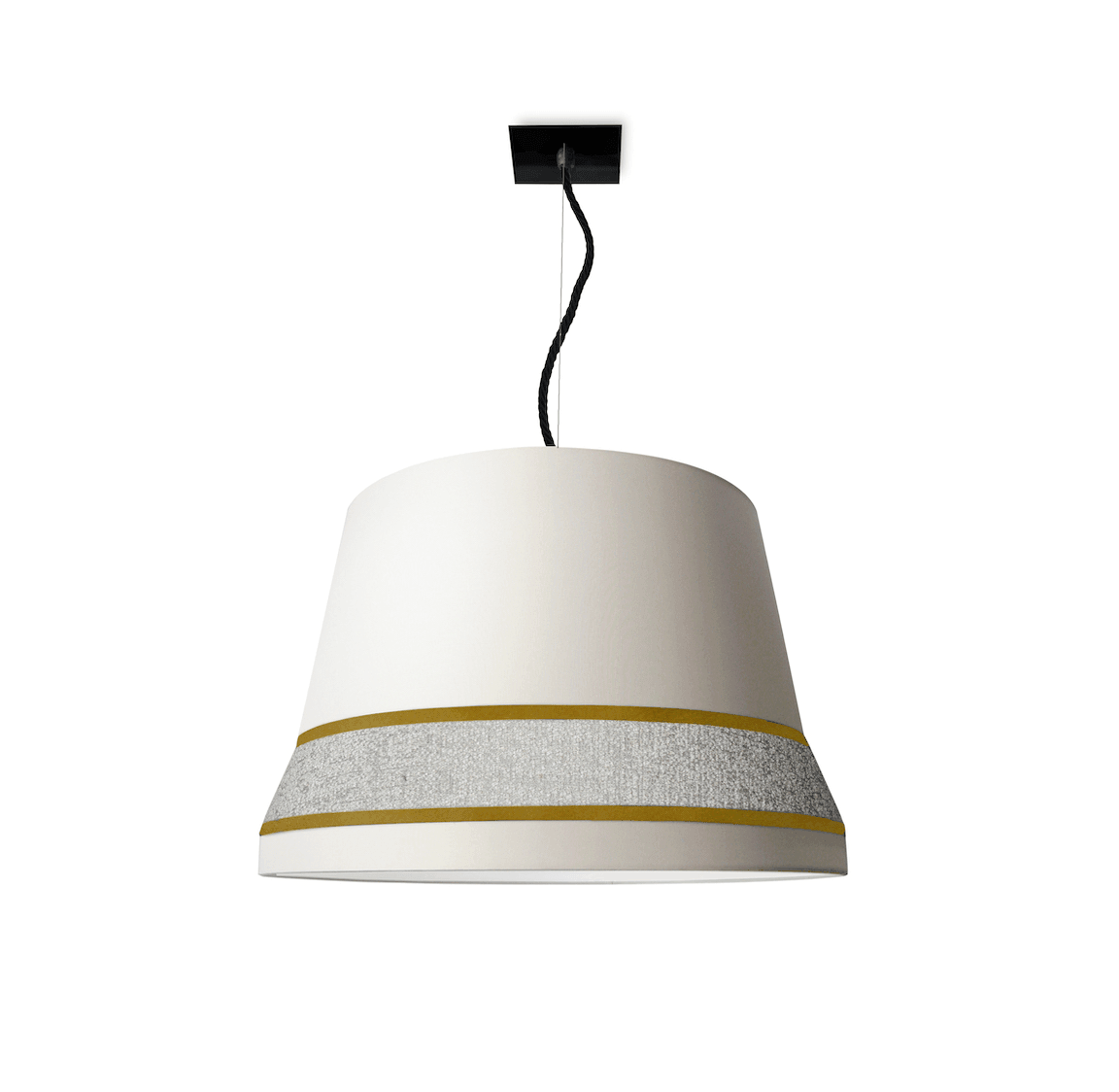 Lampa wisząca AUDREY biały z musztardowym wykończeniem Contardi Eye on Design