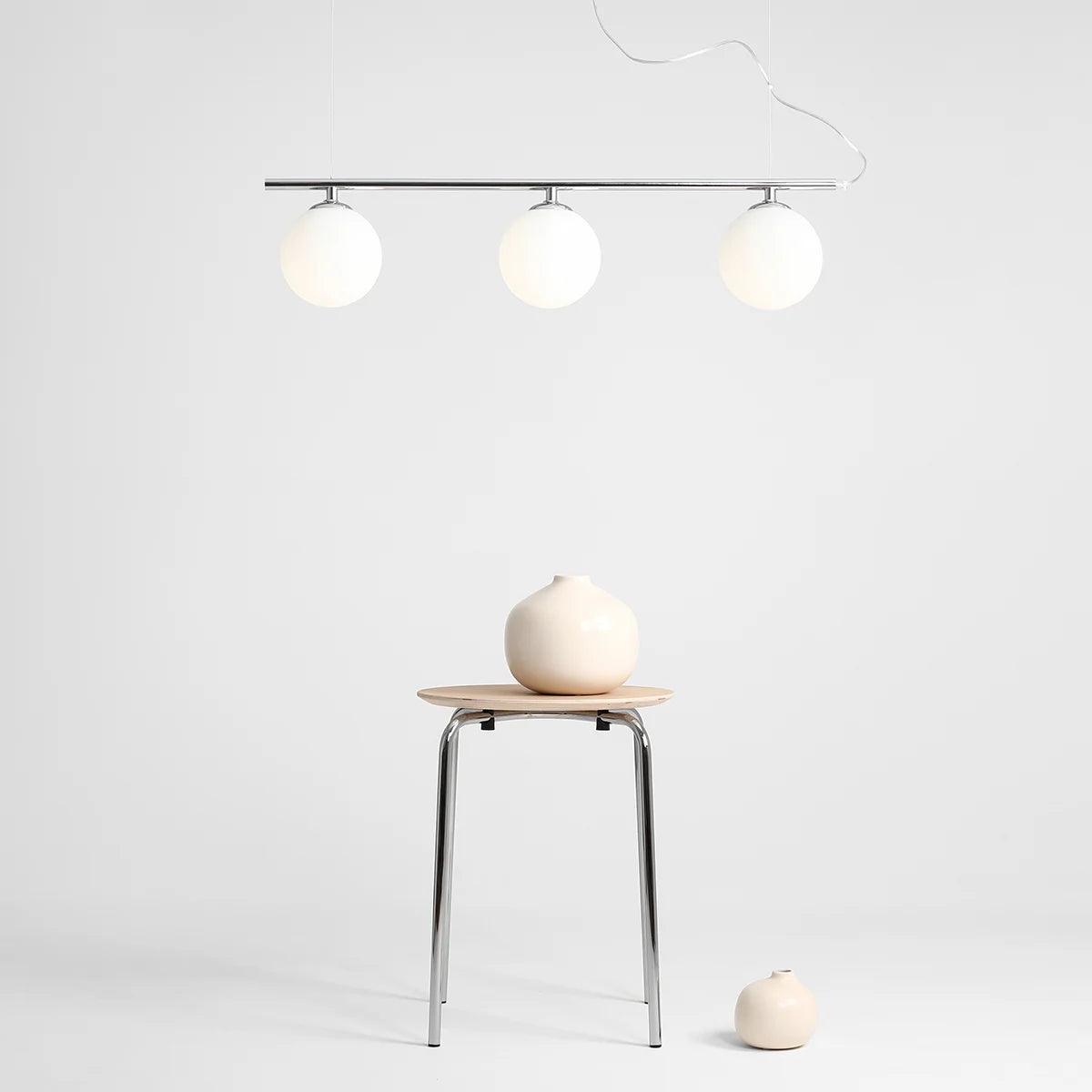 Lampa wisząca BERYL GLASS TRIO chromowany Artera Eye on Design