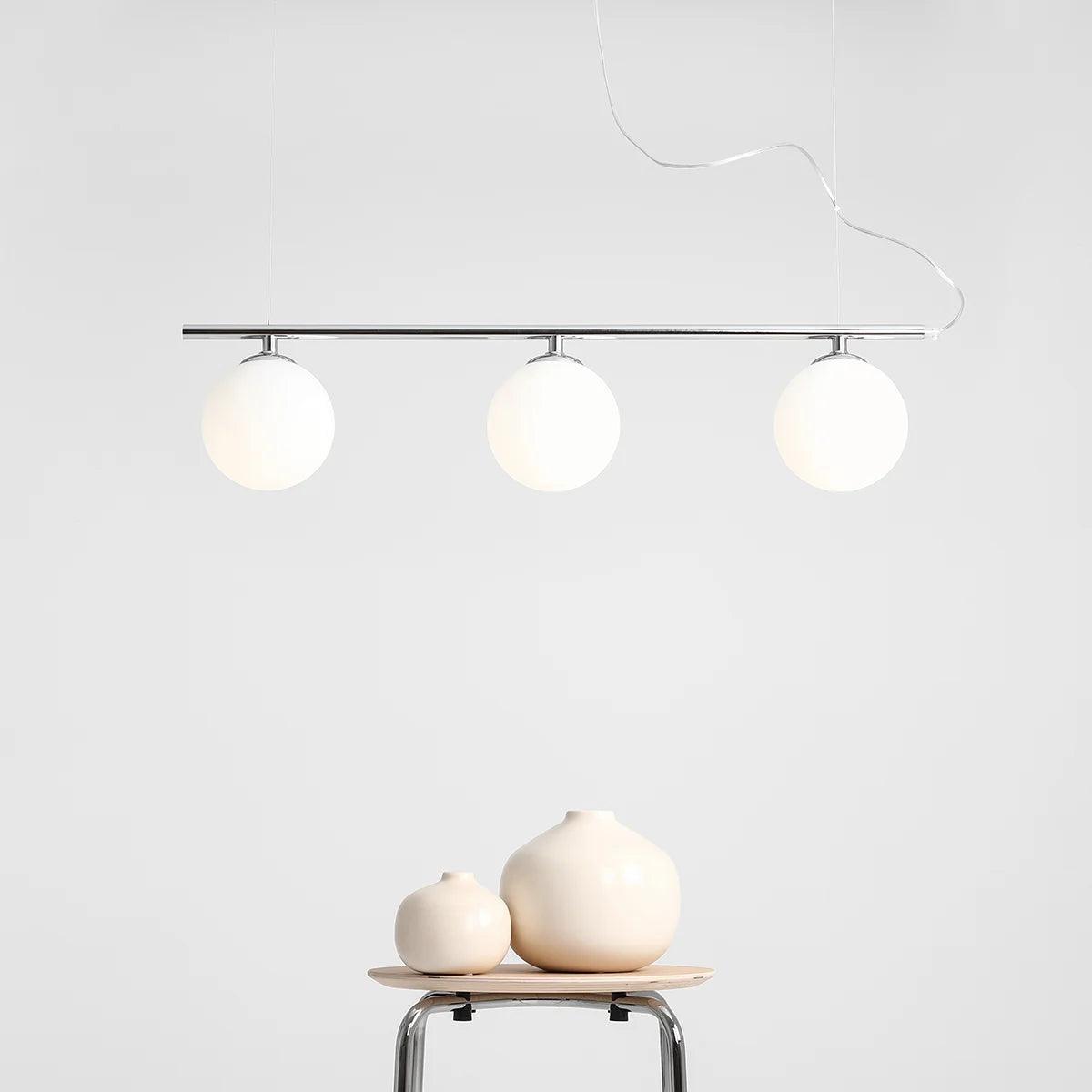 Lampa wisząca BERYL GLASS TRIO chromowany Artera Eye on Design