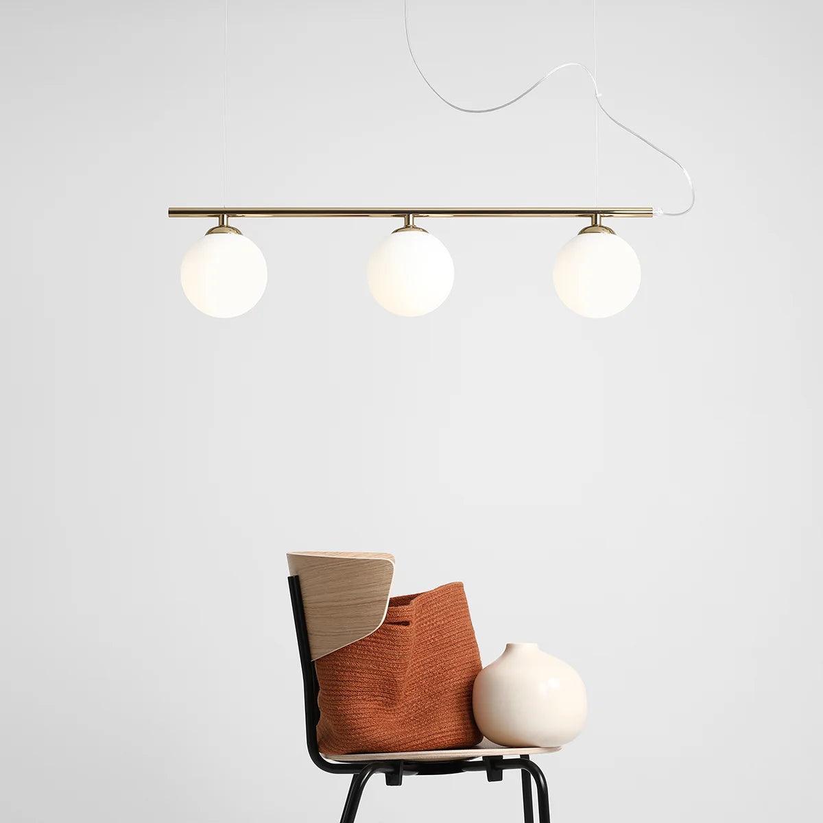 Lampa wisząca BERYL GLASS TRIO złoty Artera Eye on Design