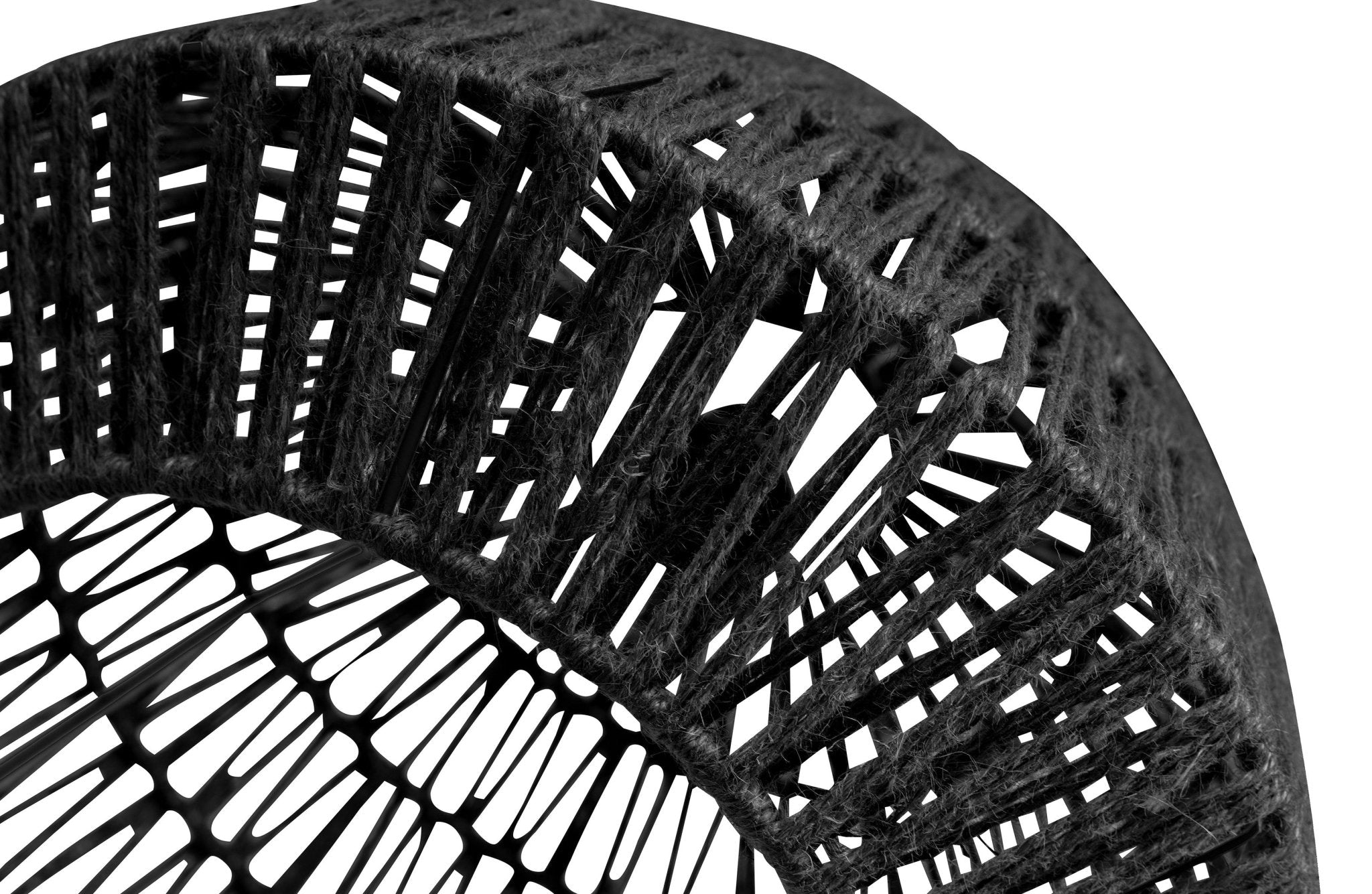 Lampa wisząca boho KACE czarna juta Woood Exclusive Eye on Design