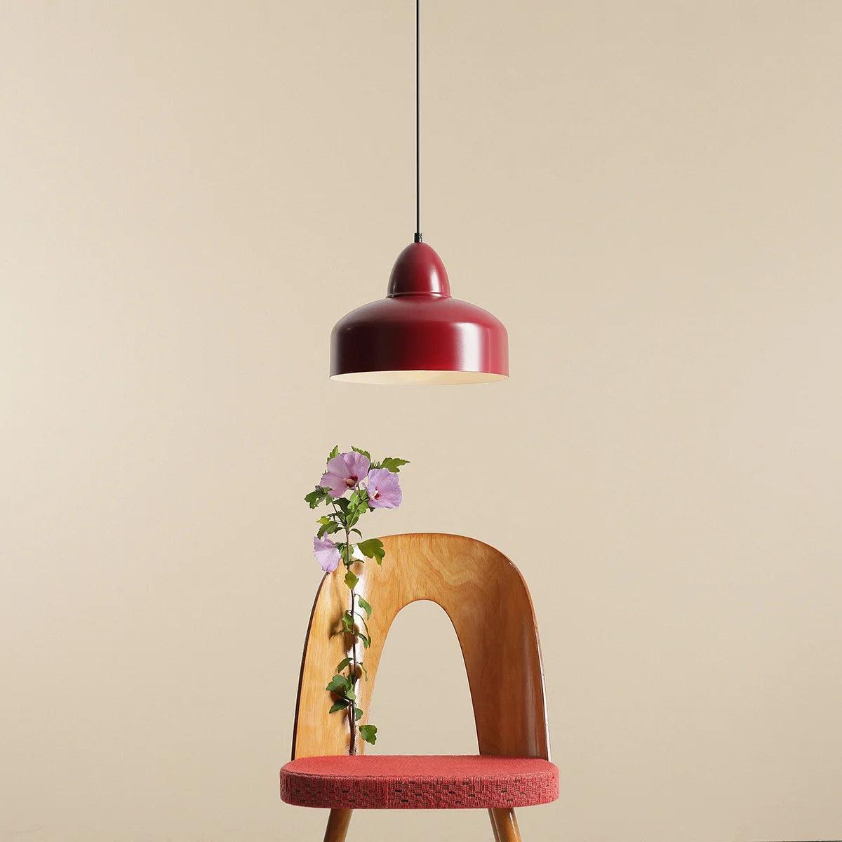 Lampa wisząca COMO bordowy z oświetleniem LED