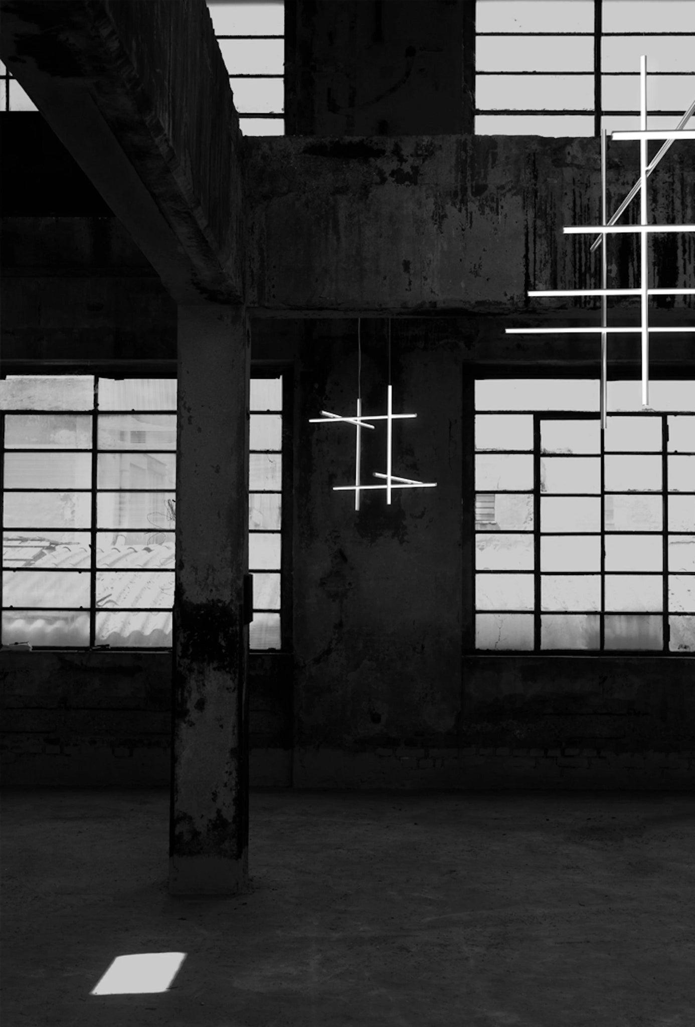 Lampa wisząca COORDINATES 4 srebrny Flos Eye on Design