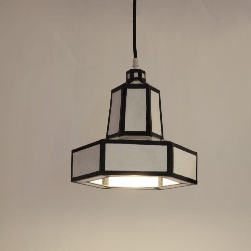 Lampa wisząca CUT 'N PASTE biały z czarną obramówką Seletti Eye on Design
