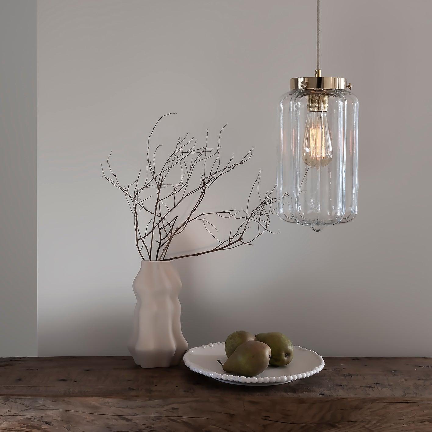 Lampa wisząca DECO nikiel – szkło, Embassy Interiors