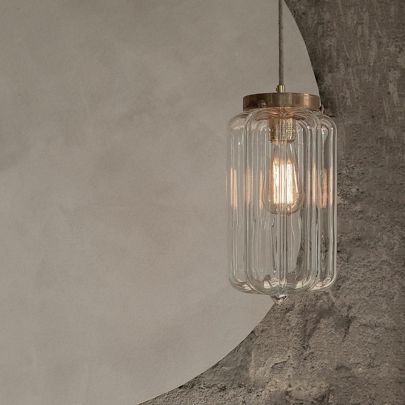 Lampa wisząca DECO nikiel – szkło, Embassy Interiors