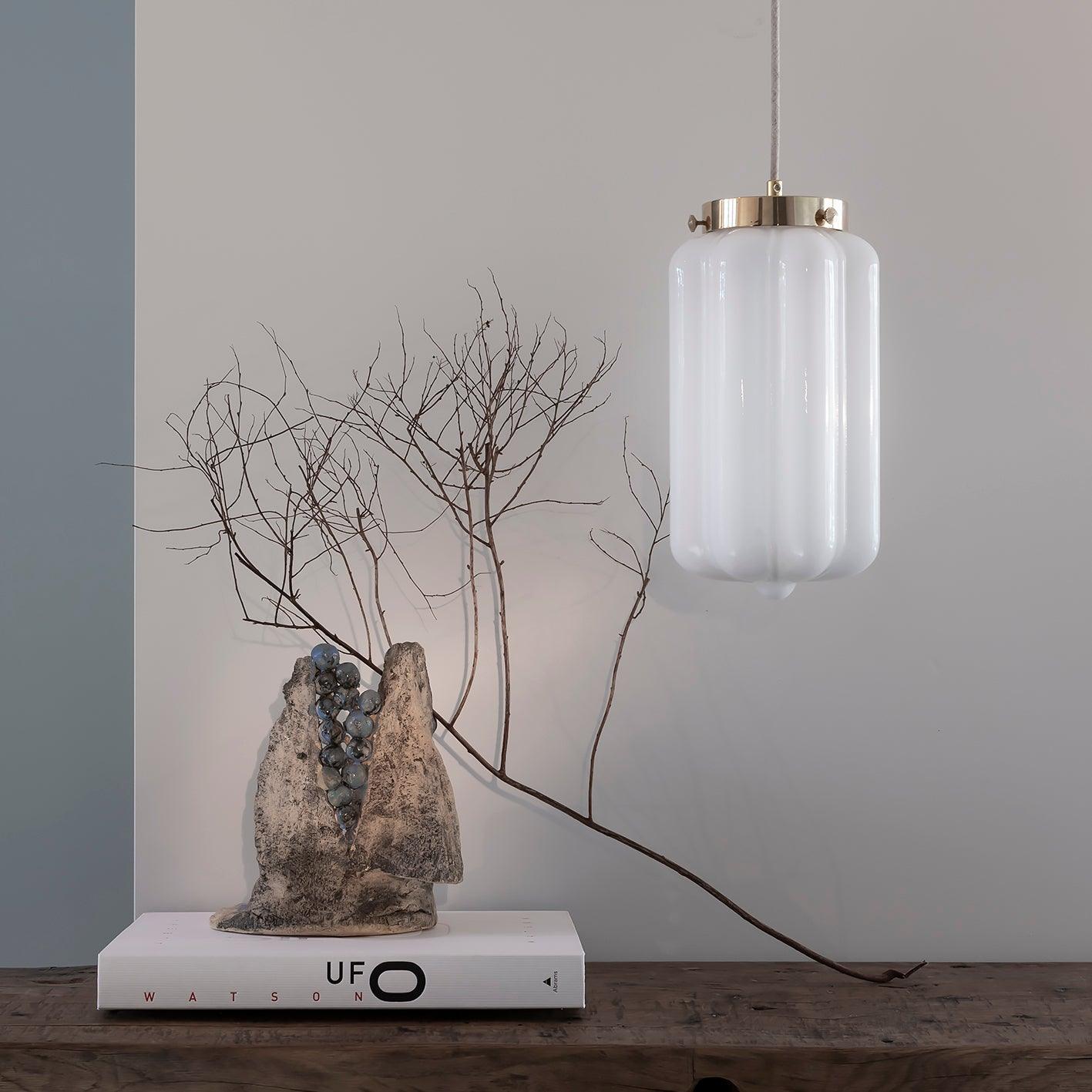 Lampa wisząca DECO nikiel – szkło, Embassy Interiors