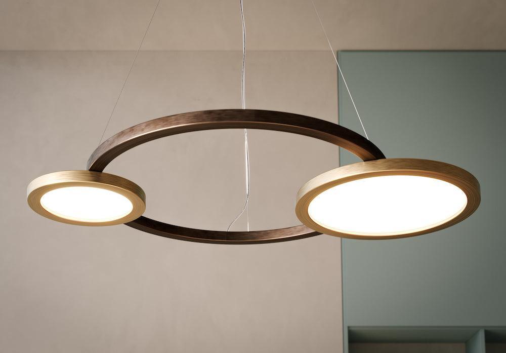 Lampa wisząca ECLISSE brązowy – drewno