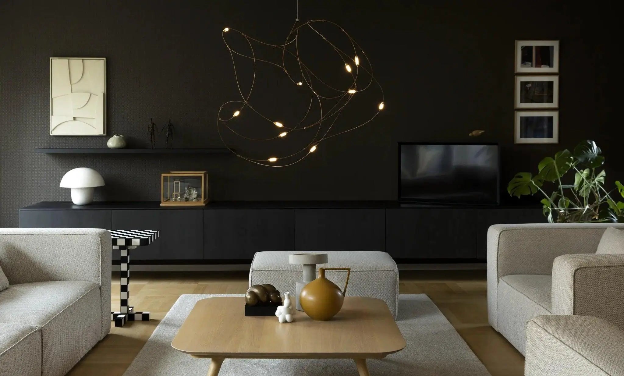 Lampa wisząca FLOCK OF LIGHT mosiądz, marka Moooi