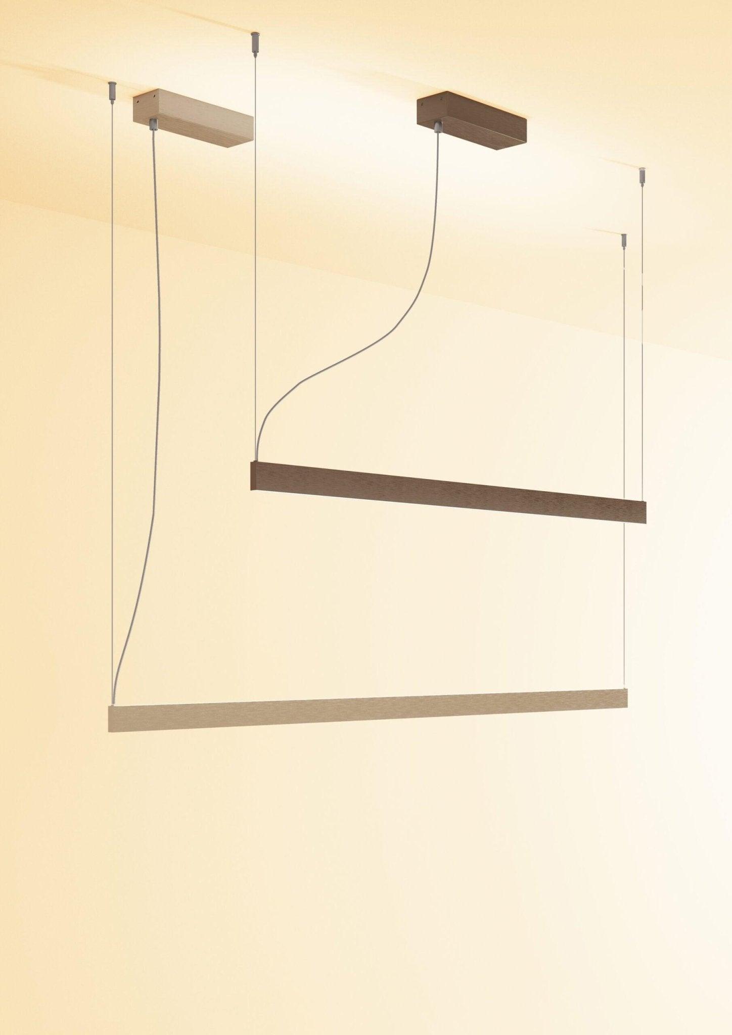 Lampa wisząca FLY LINEAR szczotkowany brąz Contardi Eye on Design