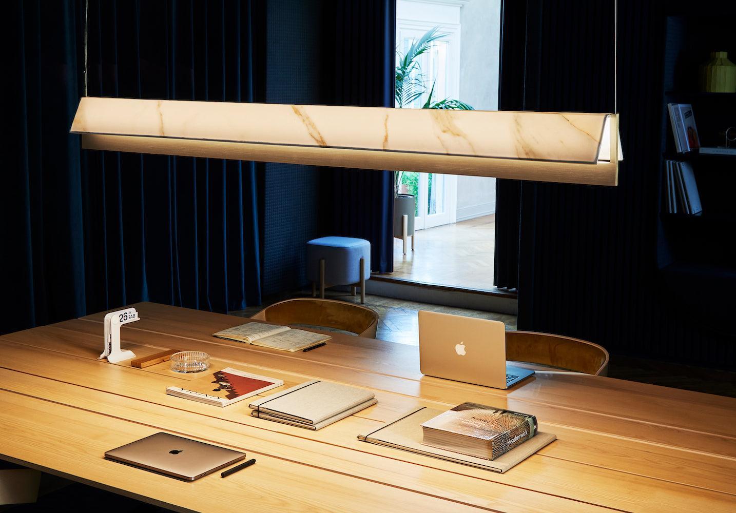 Lampa wisząca FLY satynowy złoty z efektem marmuru Contardi Eye on Design