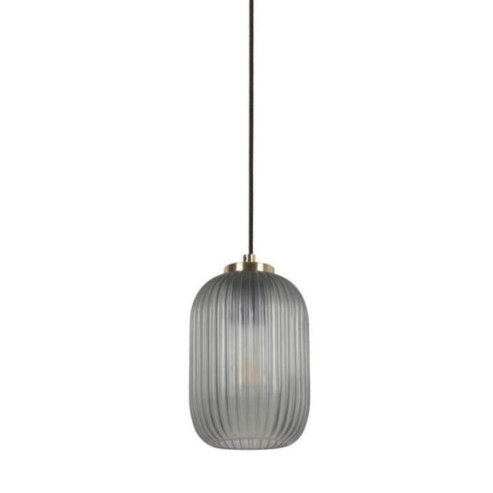 Lampa wisząca HESTIA mosiądz z szarym szkłem La Forma Eye on Design