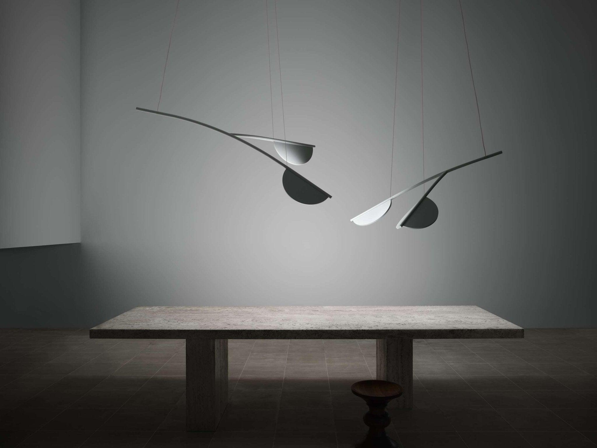 Lampa wisząca krótka ALMENDRA ORGANIC biały Flos Eye on Design