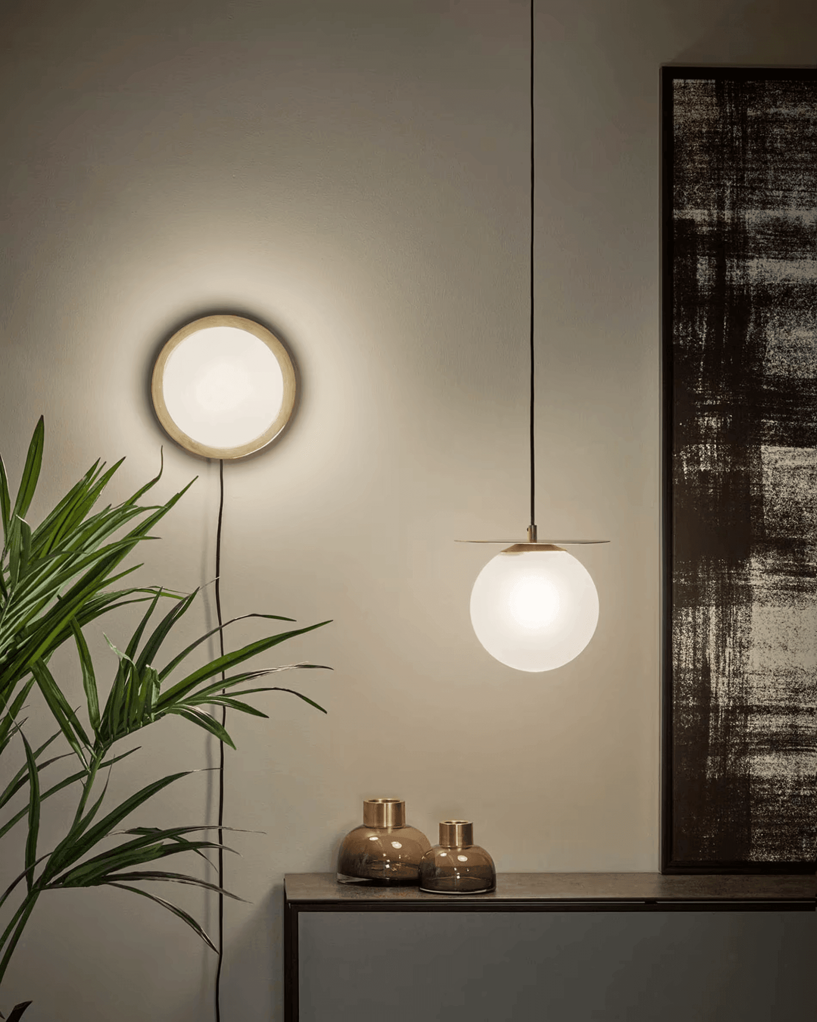 Lampa wisząca MANZ mosiężny La Forma Eye on Design