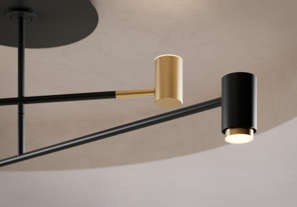 Lampa wisząca MELANOCETUS DOUBLE satynowy złoty – Contardi