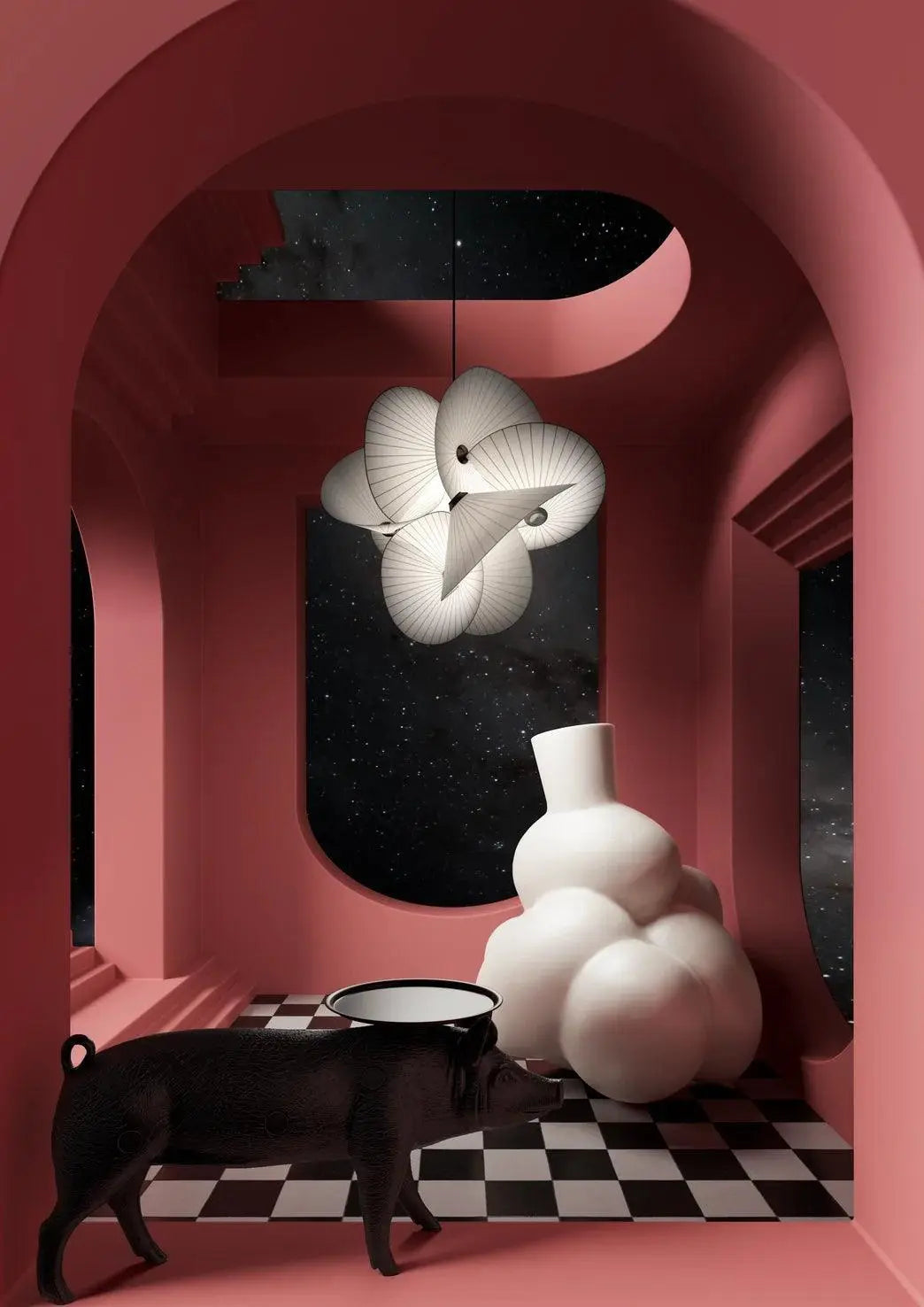 Lampa wisząca SERPENTINE LIGHT biały – Moooi