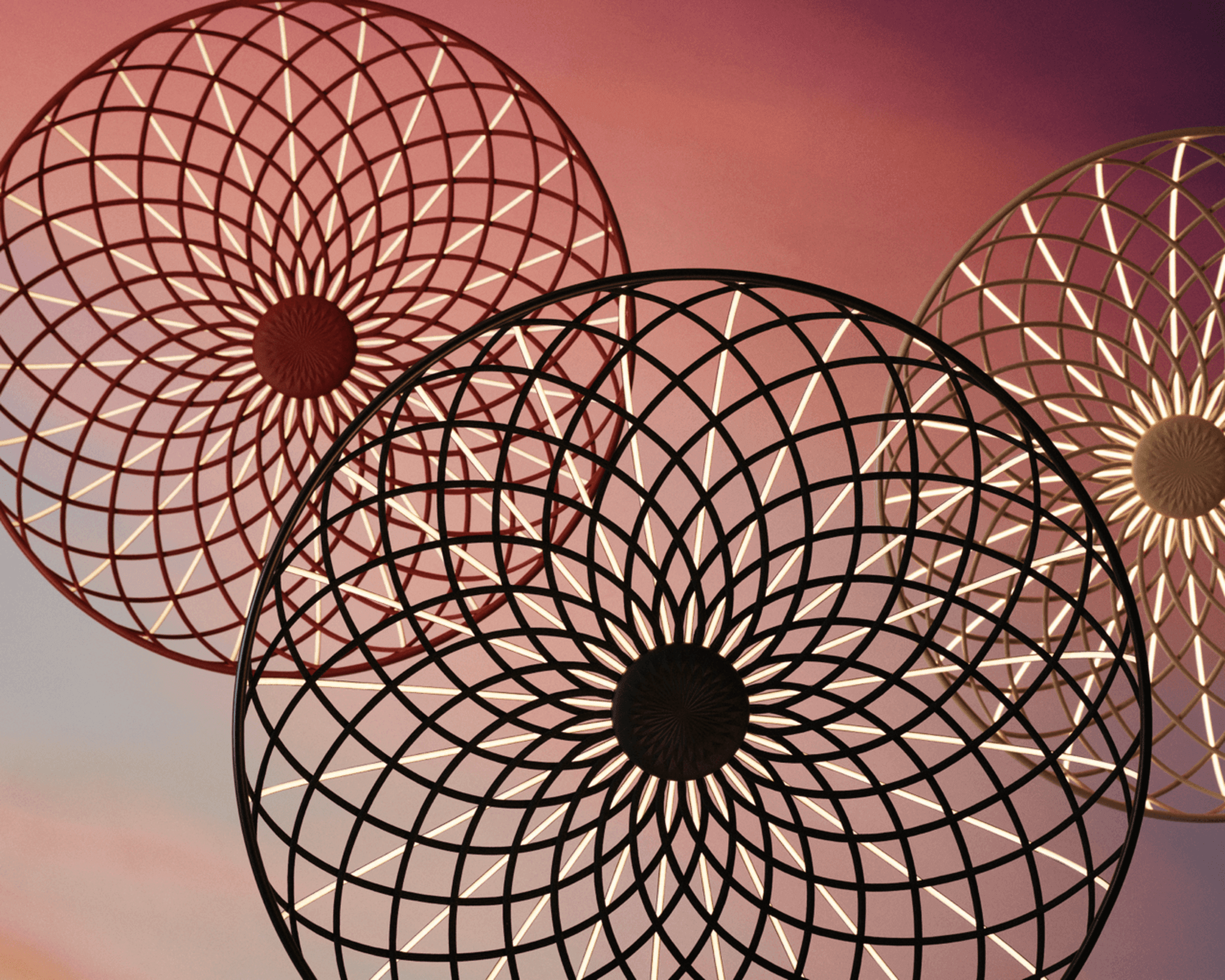 Lampa wisząca SKYNEST ceglasta czerwień Flos Eye on Design
