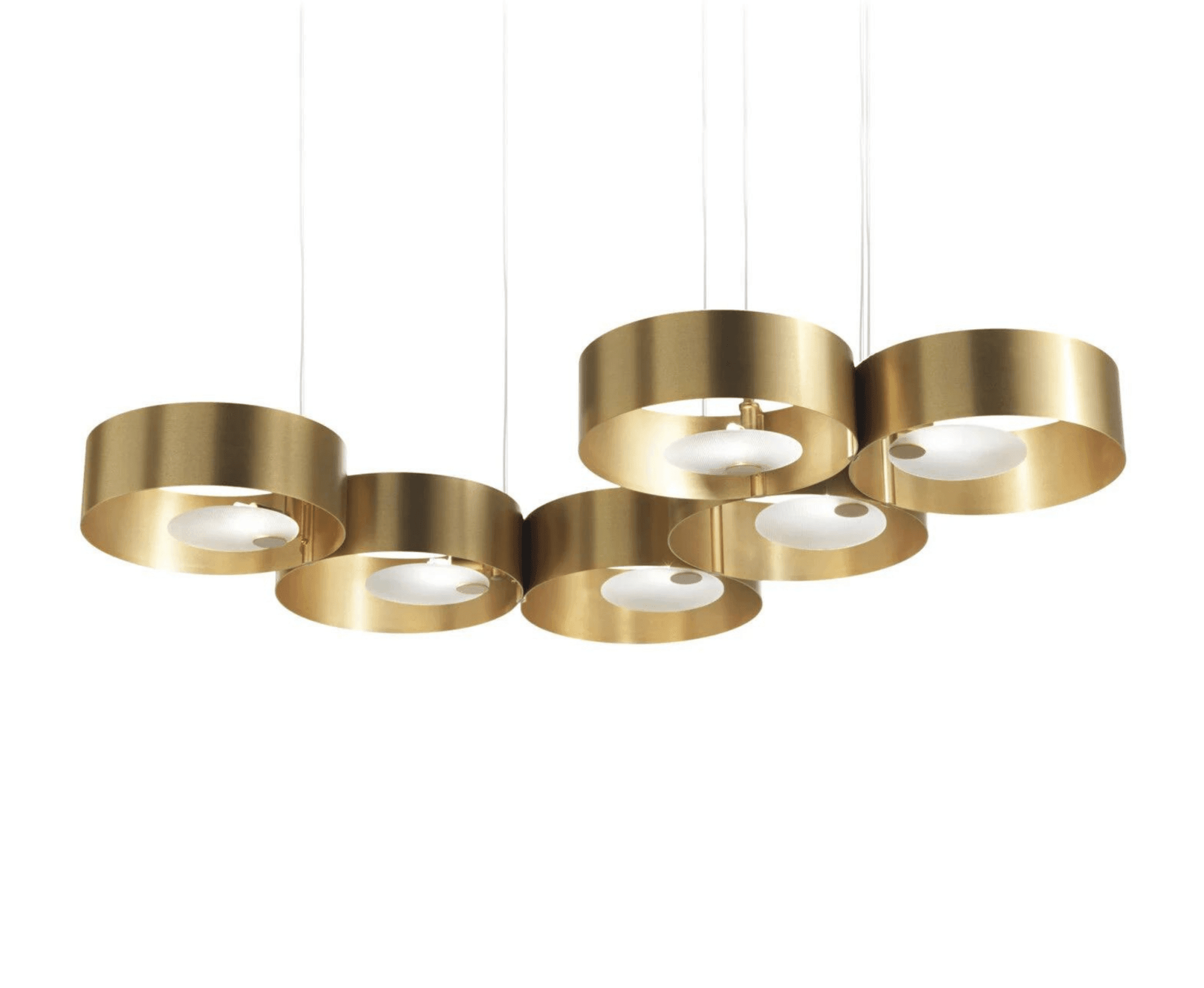 Lampa wisząca SOUND OR6 szczotkowany złoty Masiero Eye on Design