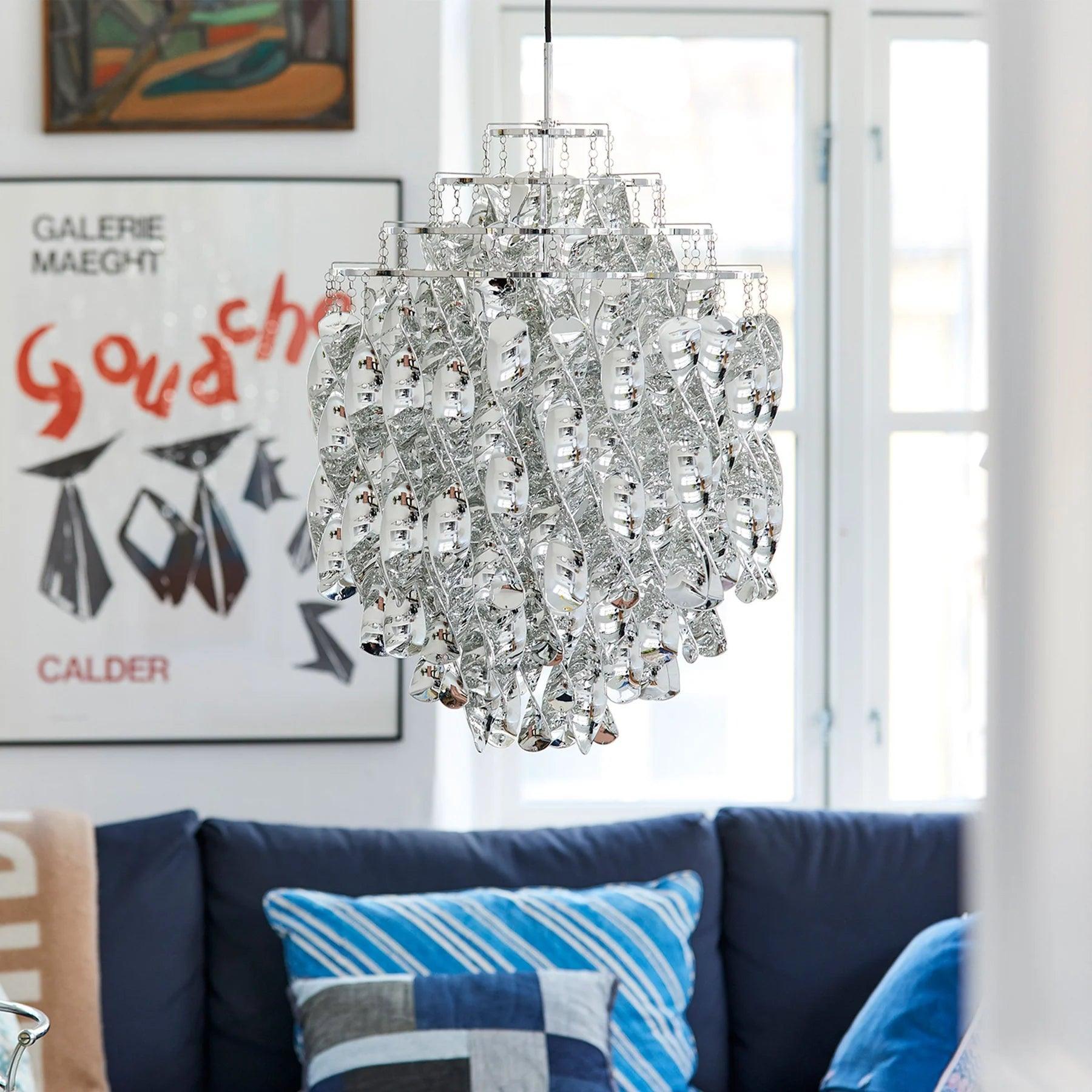 Lampa wisząca SPIRAL SP01 srebrny Verpan Eye on Design