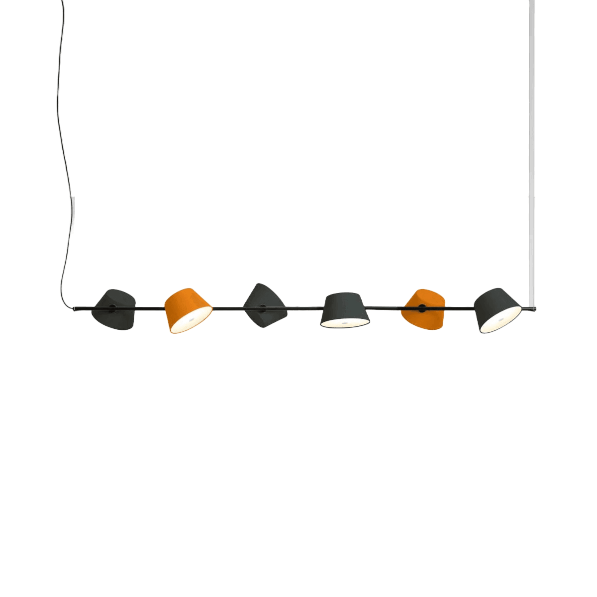 Lampa wisząca TAM TAM czarno-pomarańczowy Marset Eye on Design