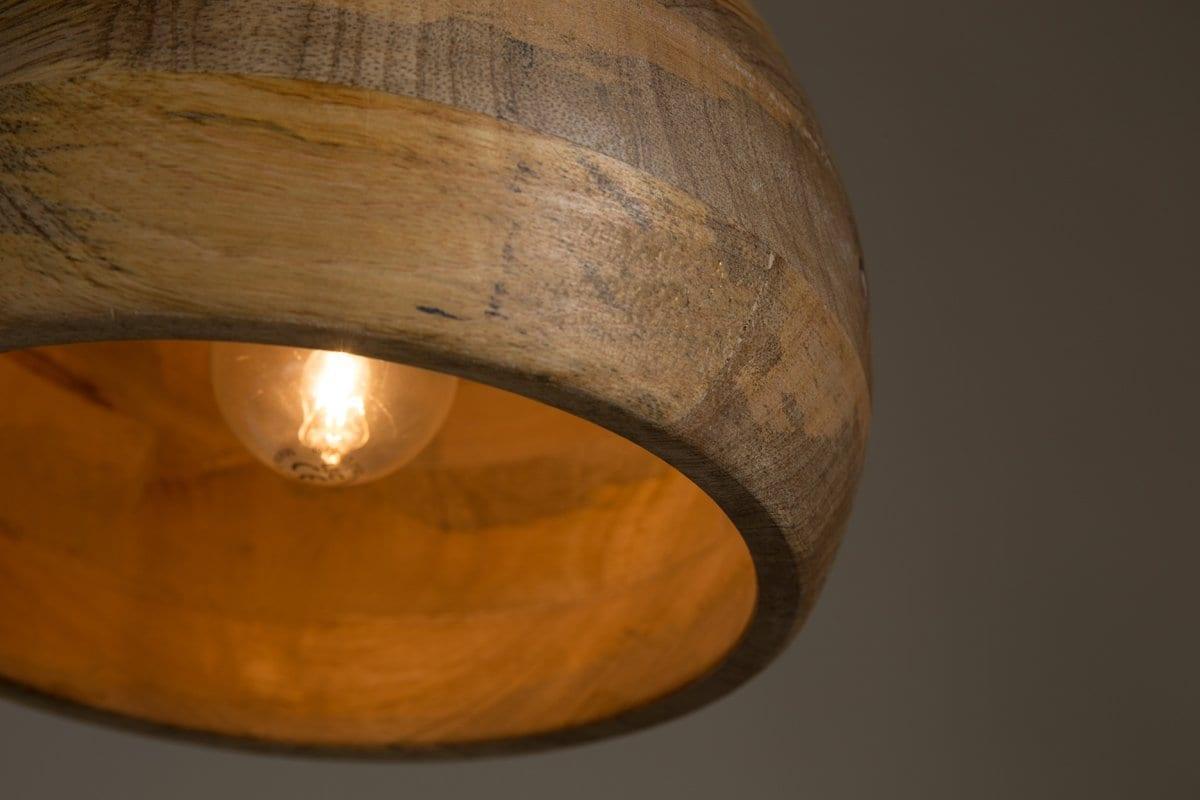 Lampa wisząca WOODY drewno mango – metal, Dutchbone