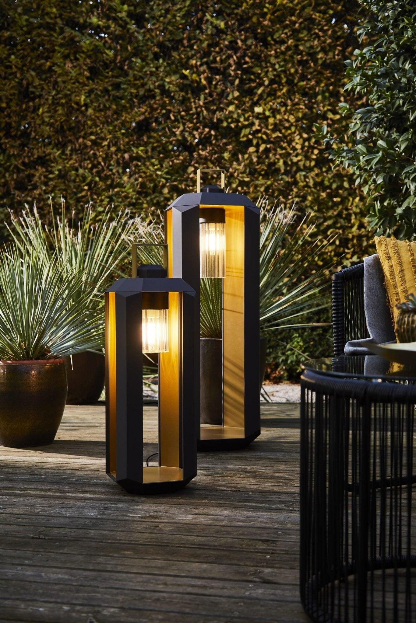 Lampa podłogowa zewnętrzna CUBE ciemnobrązowy na taras i do ogrodu
