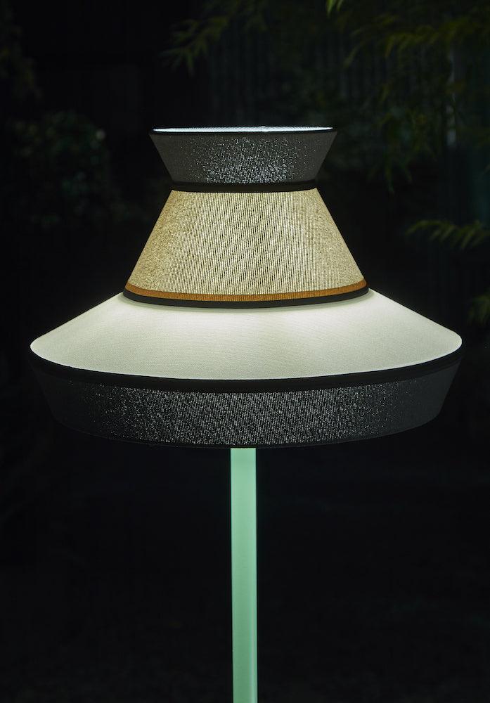 Lampa zewnętrzna i stolik CALYPSO GUADALOUPE czarno-biały Contardi Eye on Design