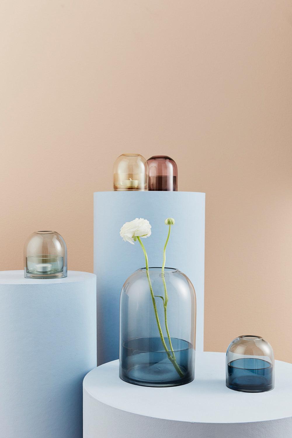 Lampion na tealight TOTA różowe szkło AYTM Eye on Design