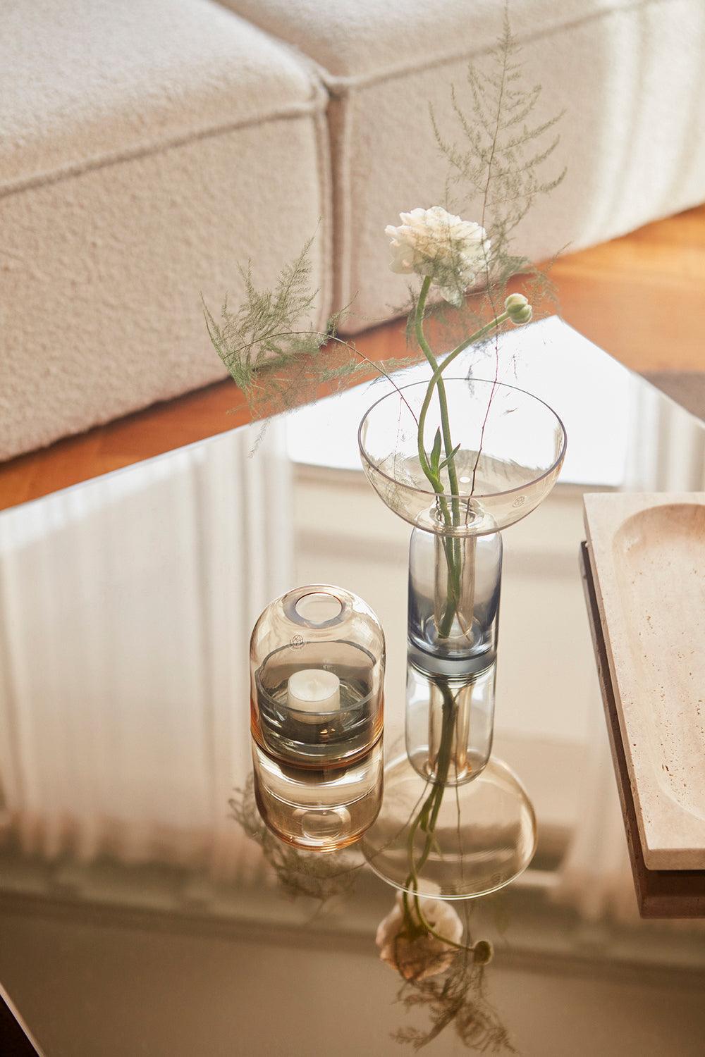 Lampion na tealight TOTA żółte szkło AYTM Eye on Design