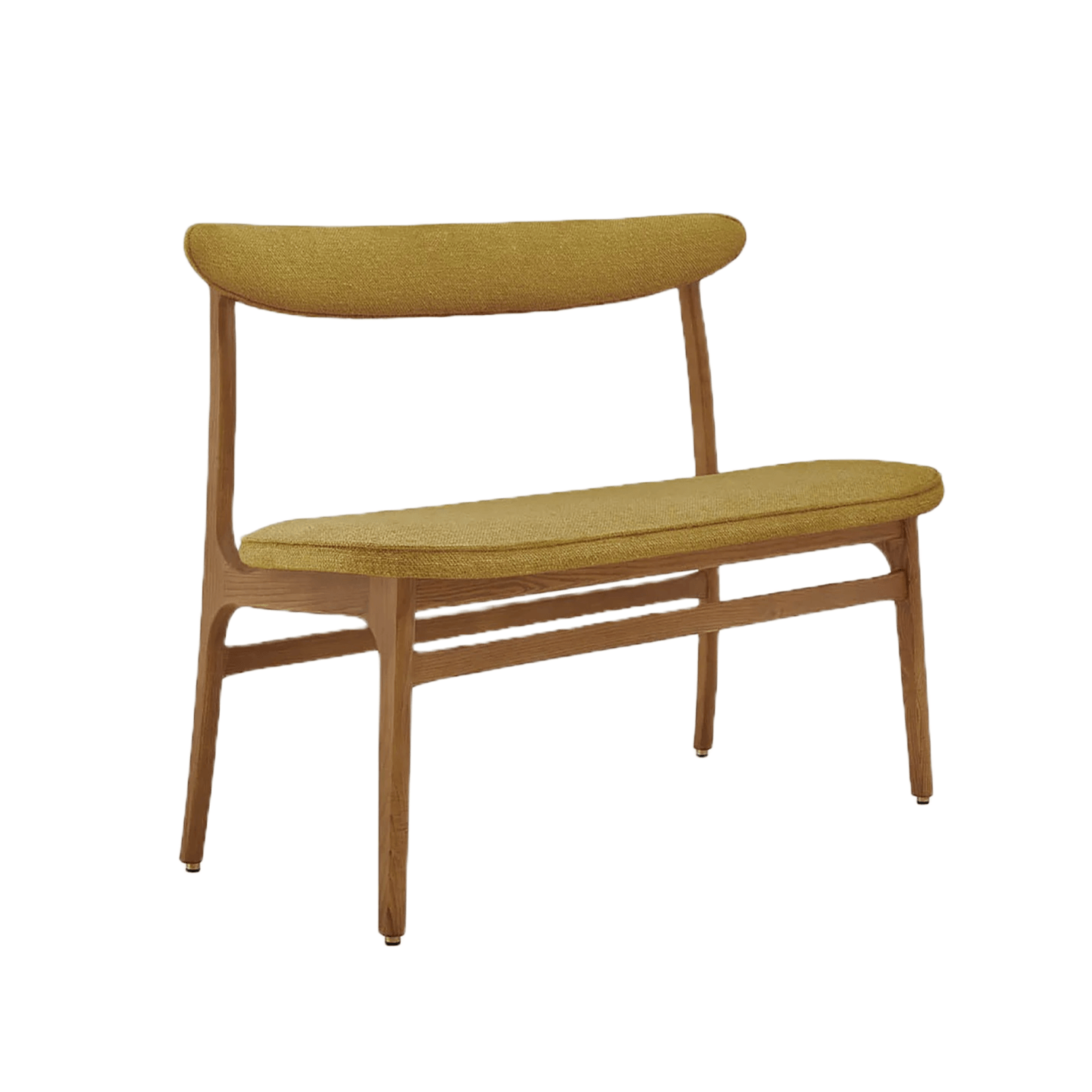 Ławka 200-190 żółty w tkaninie Boucle Mustard – 366 concept