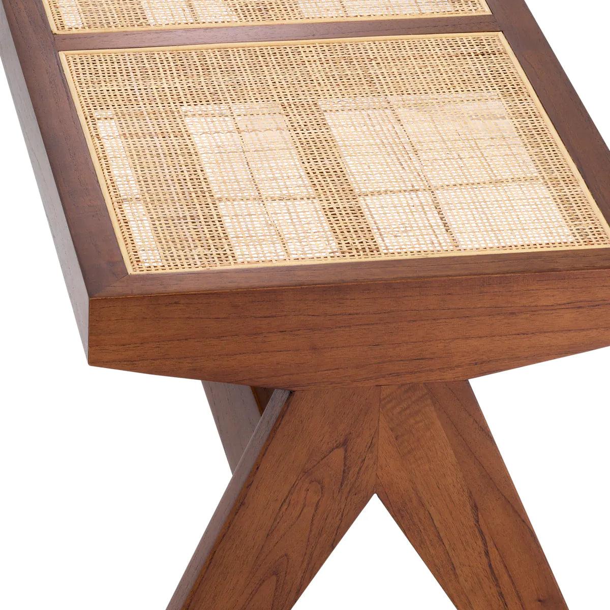 Ławka ARNAUD drewno z rattanem Eichholtz Eye on Design