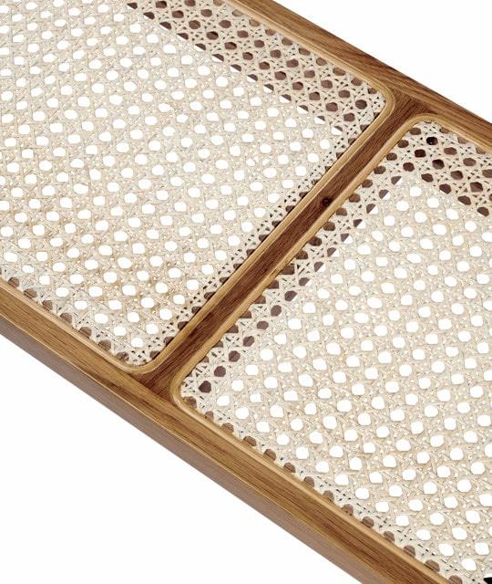 Ławka LE ROI dębowy z rattanem NORR11 Eye on Design