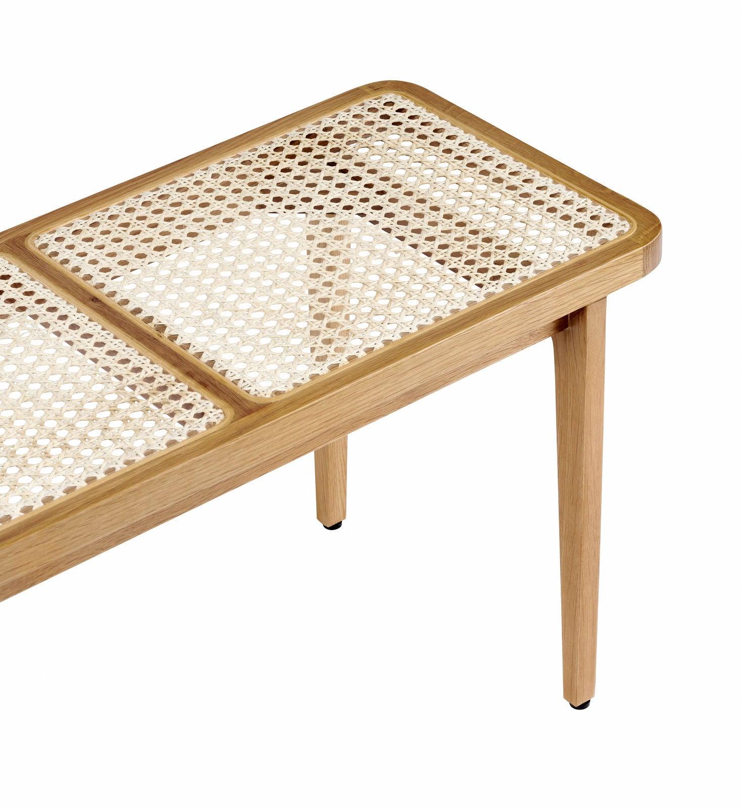 Ławka LE ROI dębowy z rattanem NORR11 Eye on Design