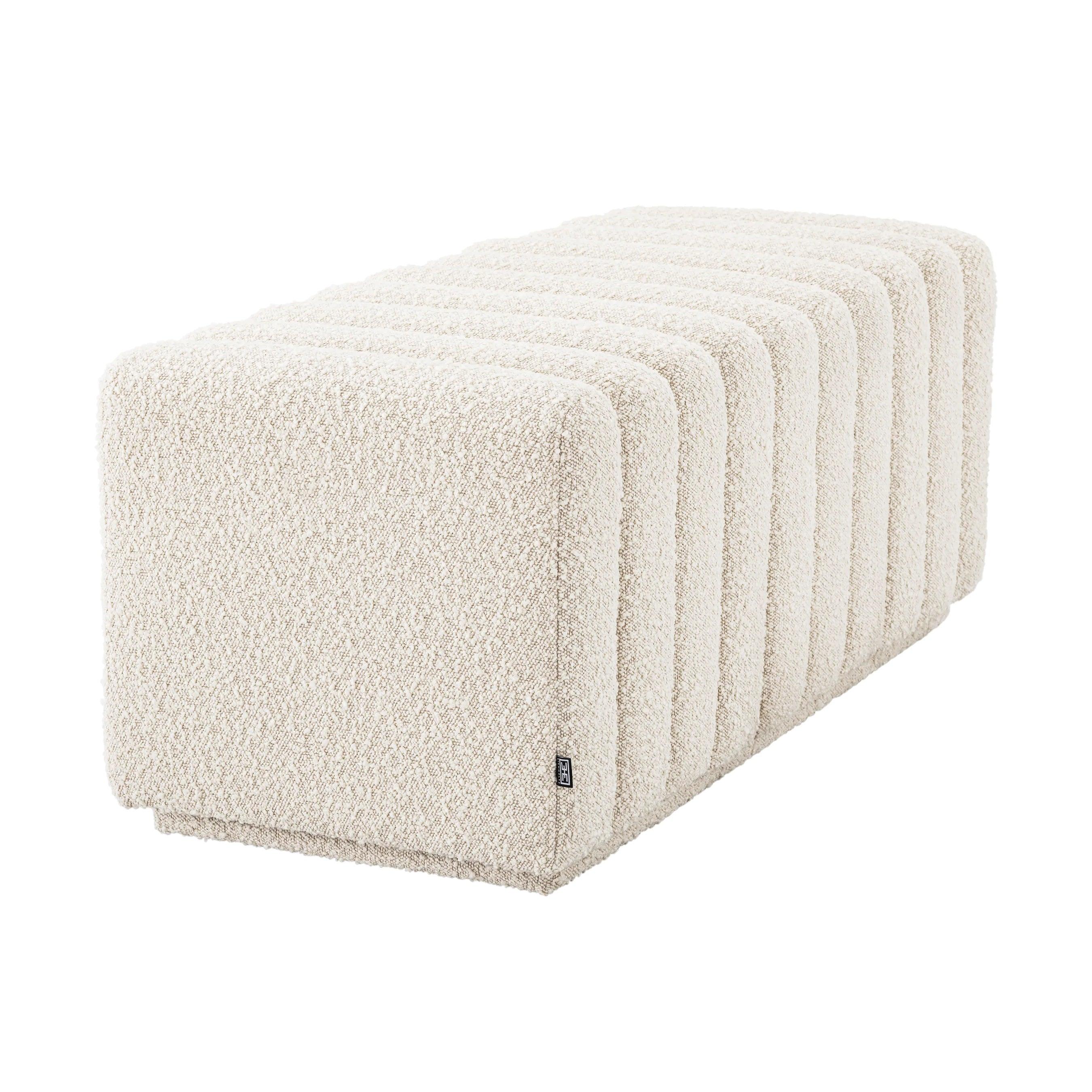 Ławka w tkaninie boucle BENTE kremowy Eichholtz Eye on Design